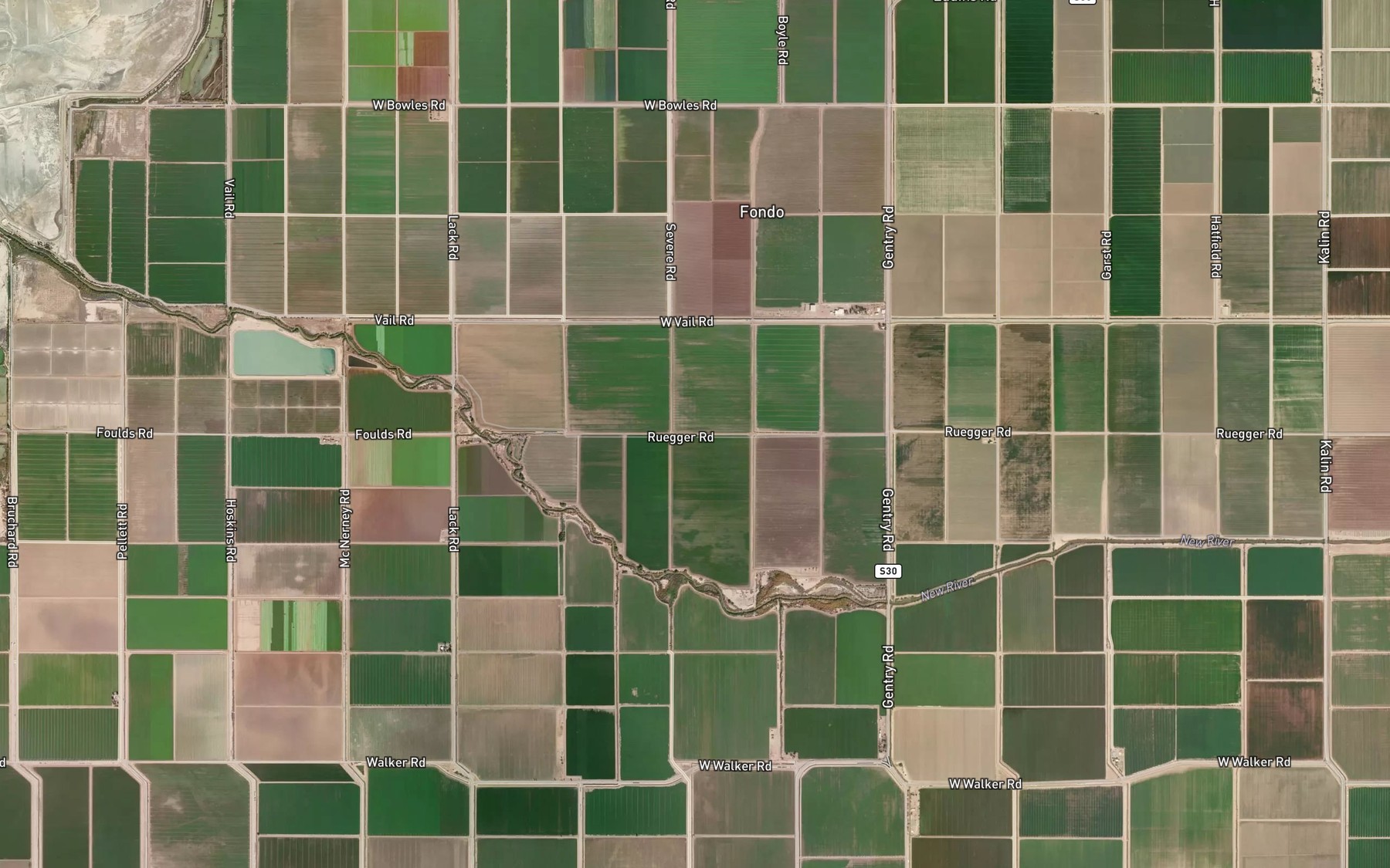 Satellite map of the O'Brien Lateral