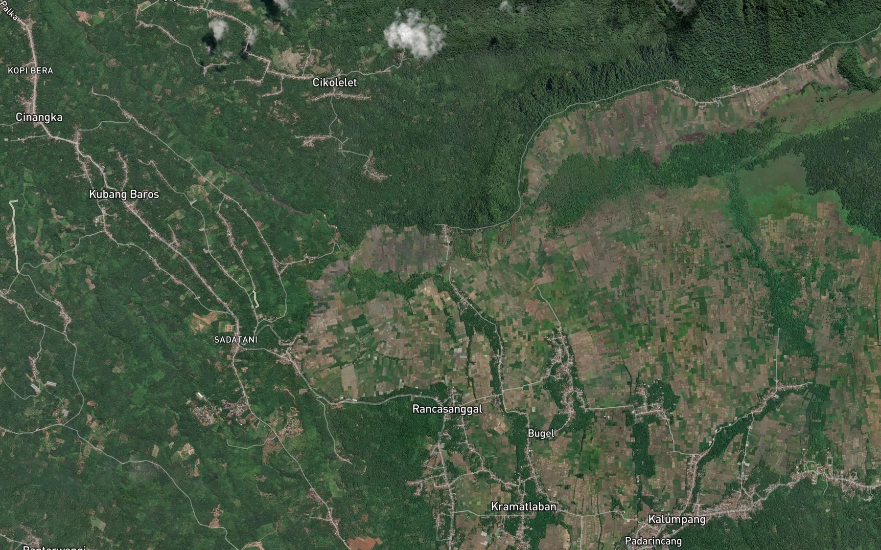 Satellite map of the Ci Bojong
