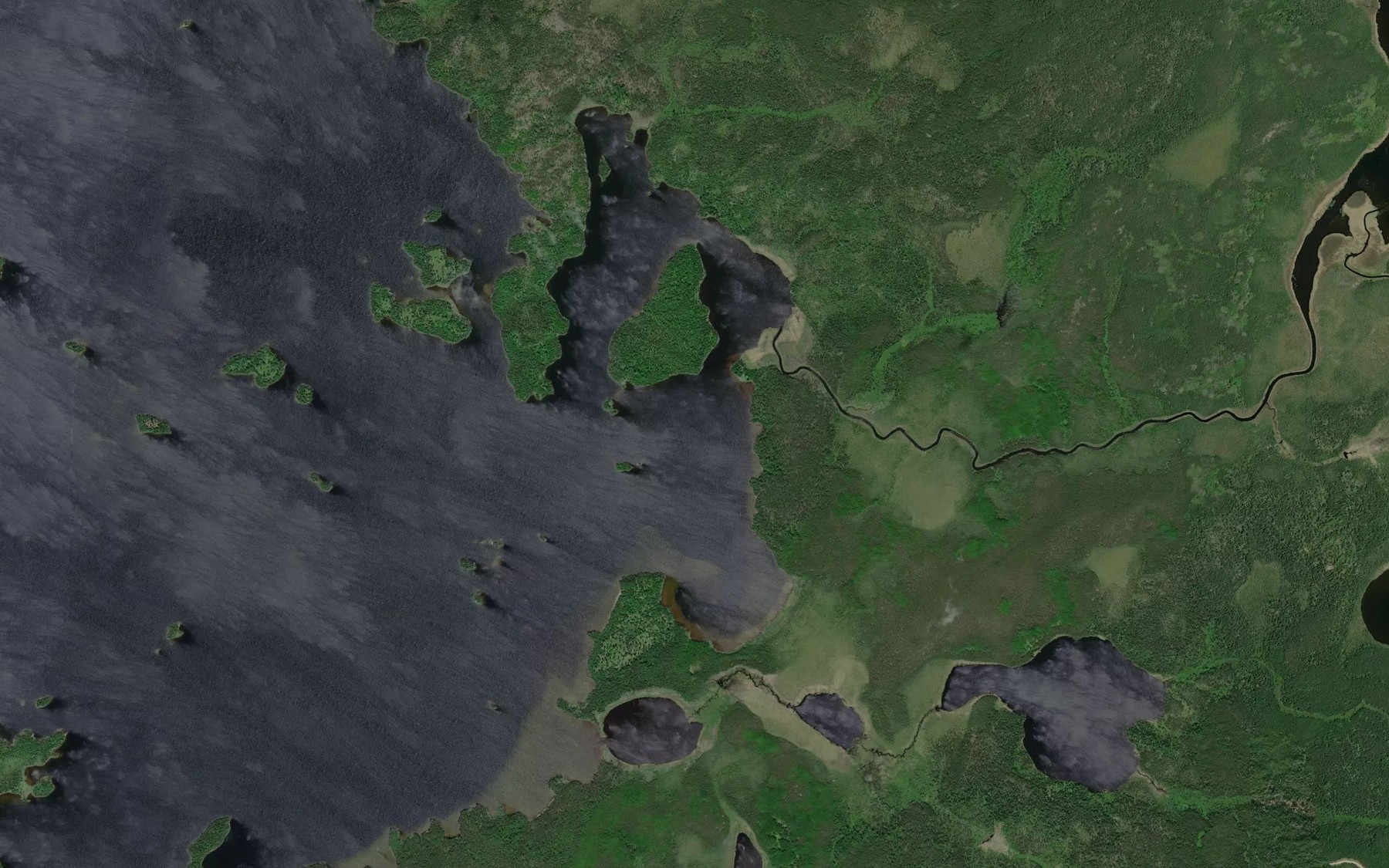 Satellite map of the Keesic Bay
