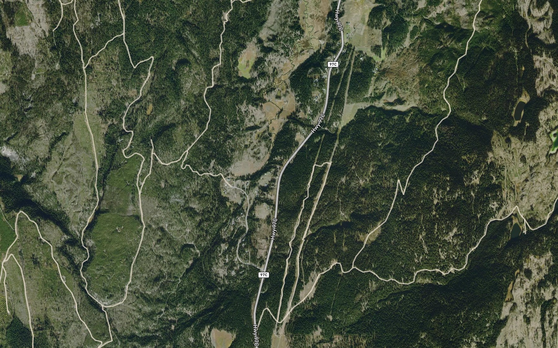 Satellite map of the Danish Creek