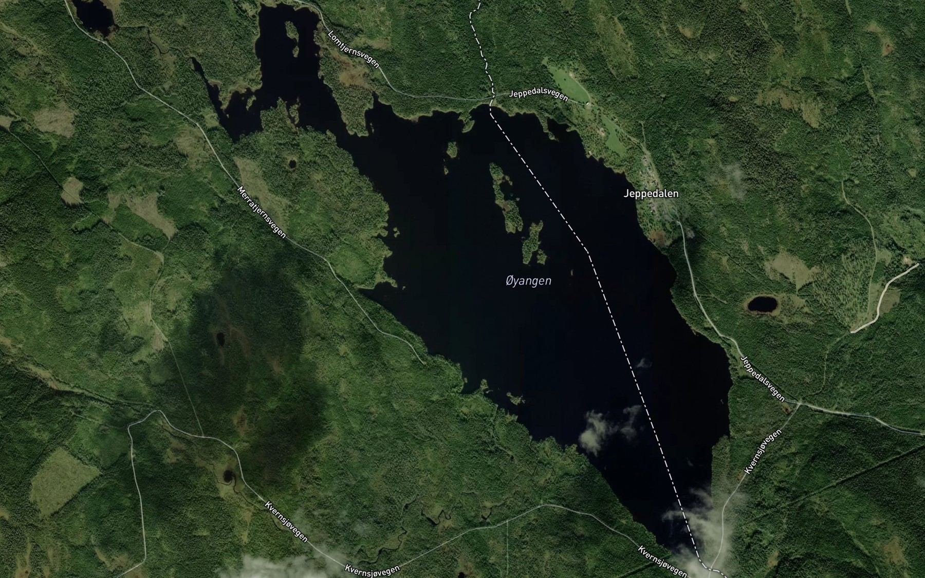 Satellite map of the Oyangen