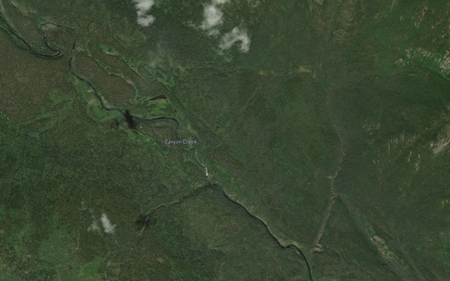 Satellite map of the Deep Gulch
