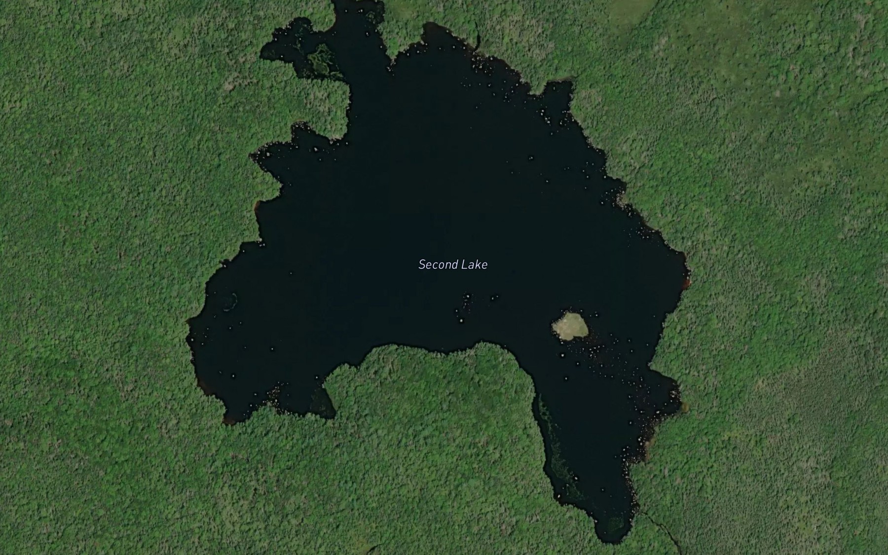 Satellite map of the Second Lake
