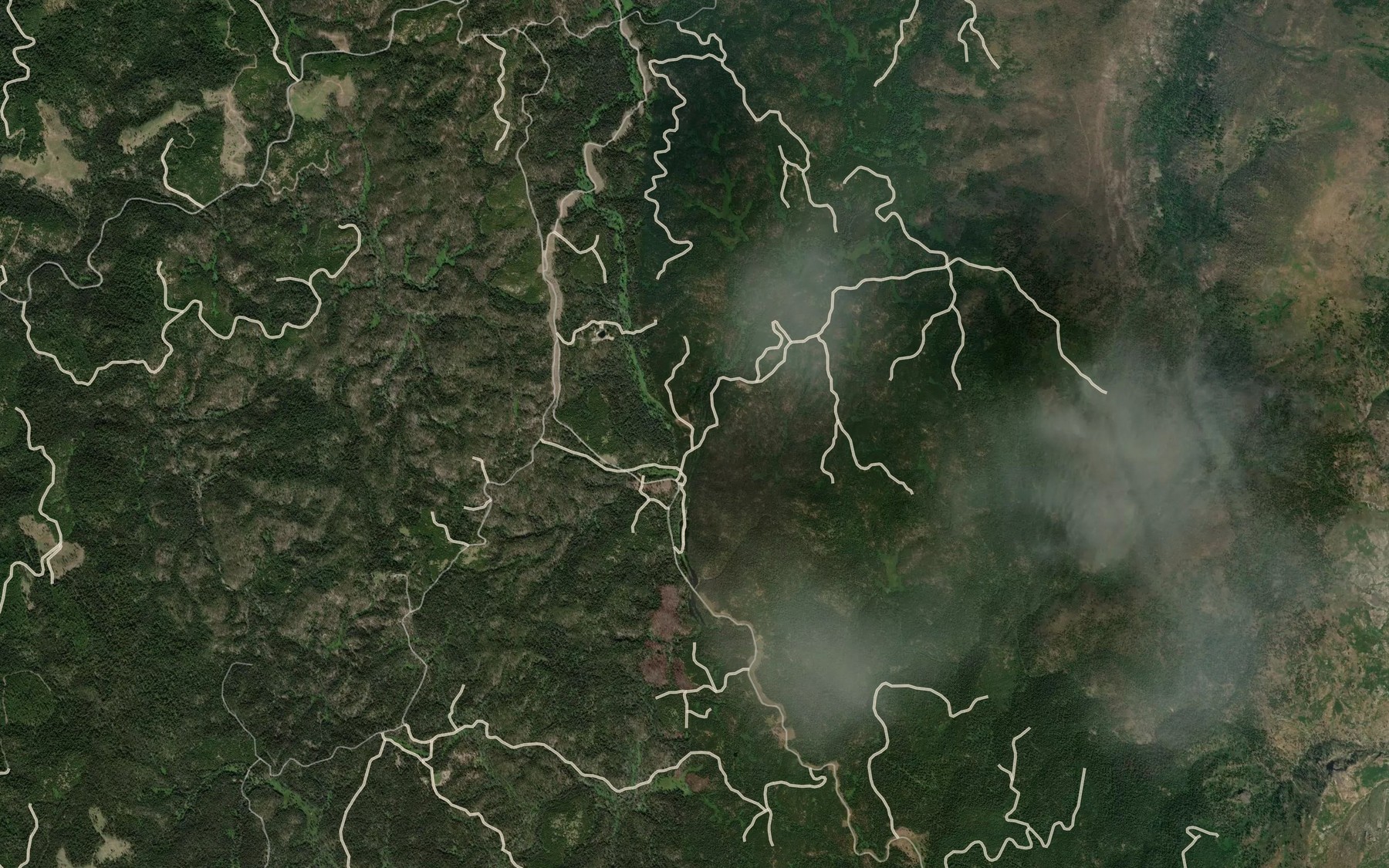 Satellite map of the West Fork Meadow Creek