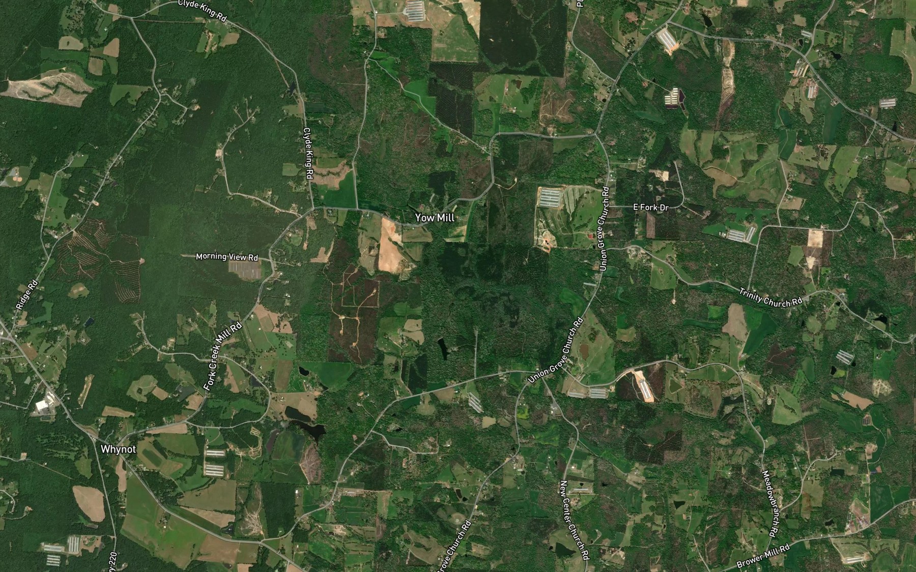 Satellite map of the Lambert Creek