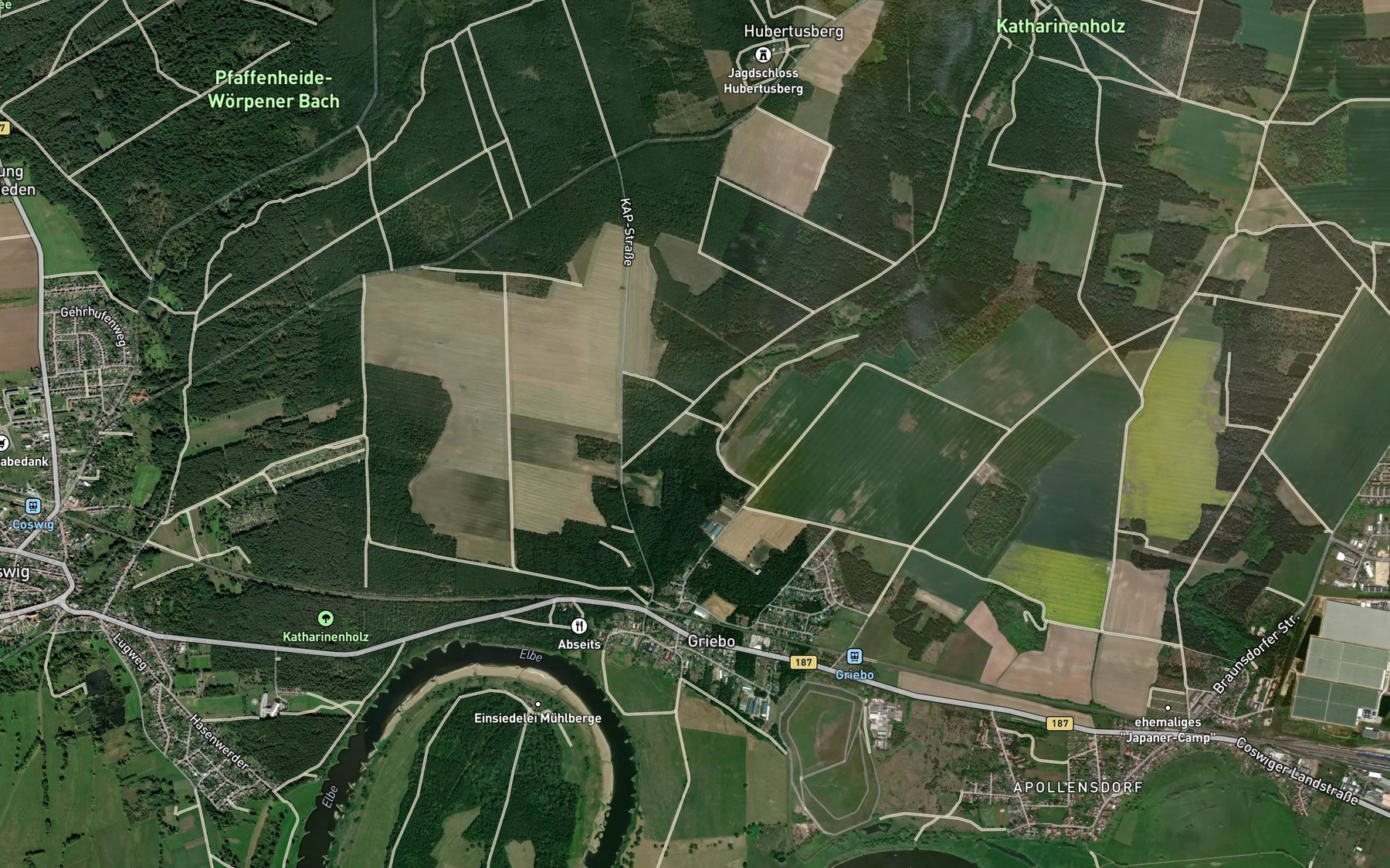 Satellite map of the Grieboerbach