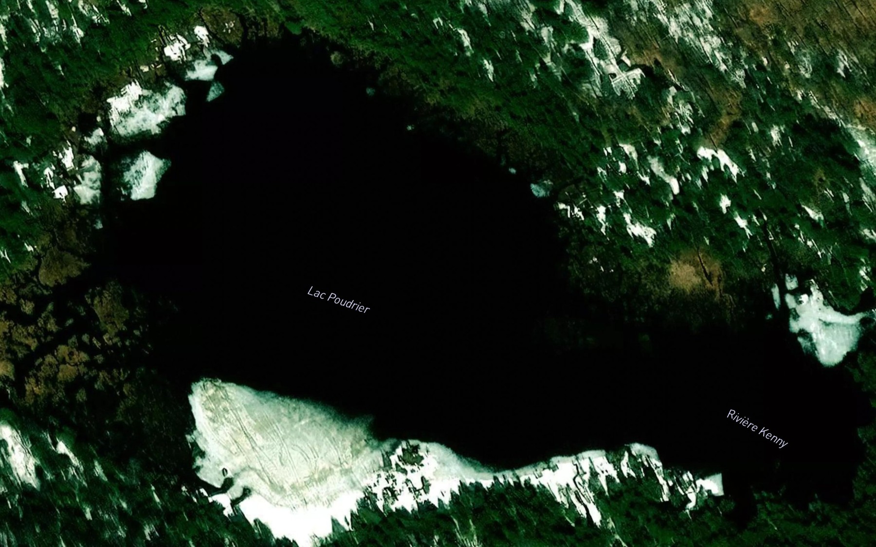Satellite map of the Lac Poudrier