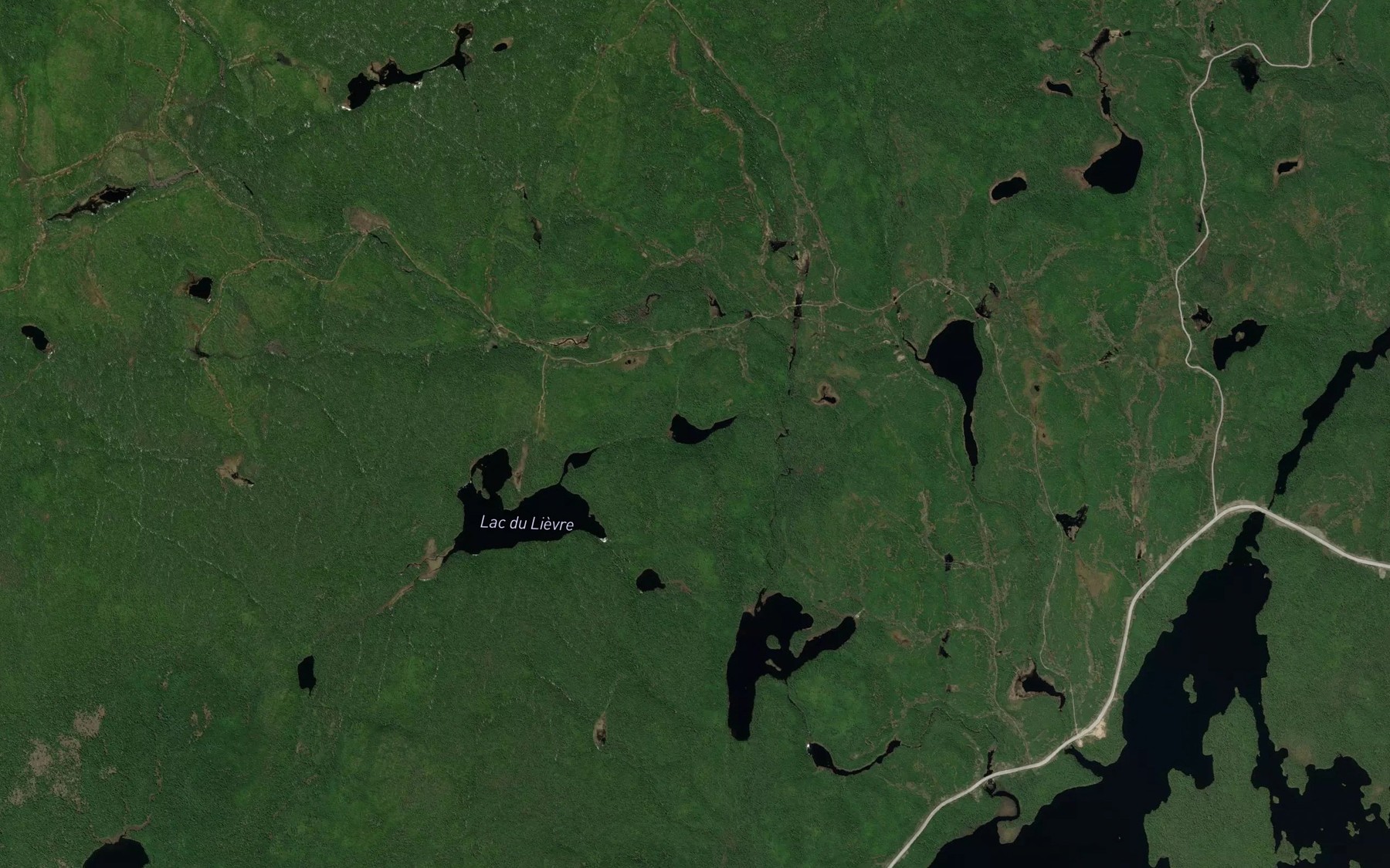 Satellite map of the Lac de Jade