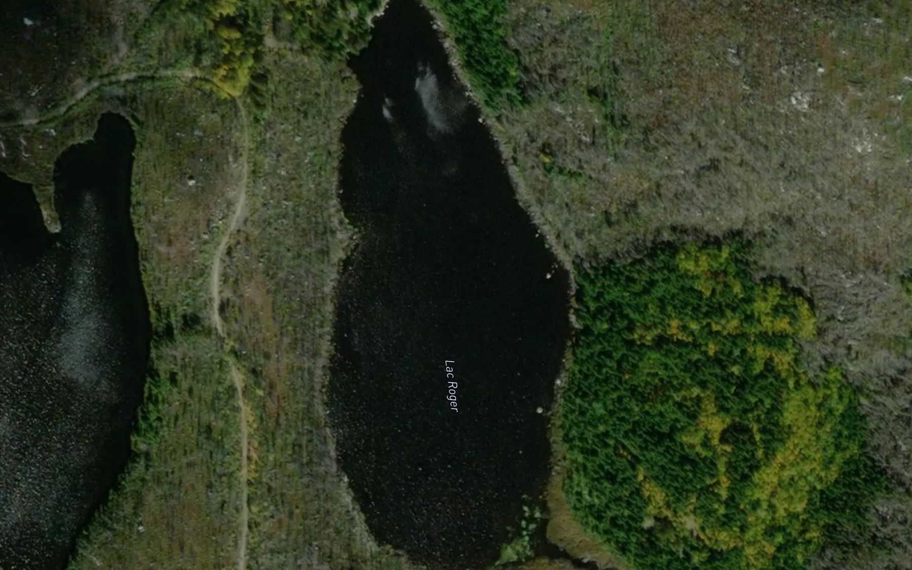 Satellite map of the Lac Roger