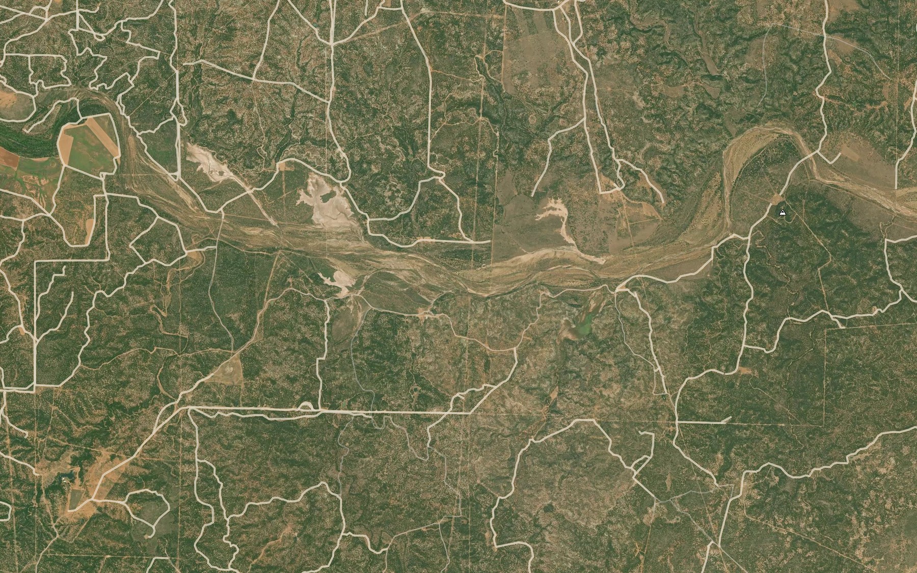 Satellite map of the Owl Creek