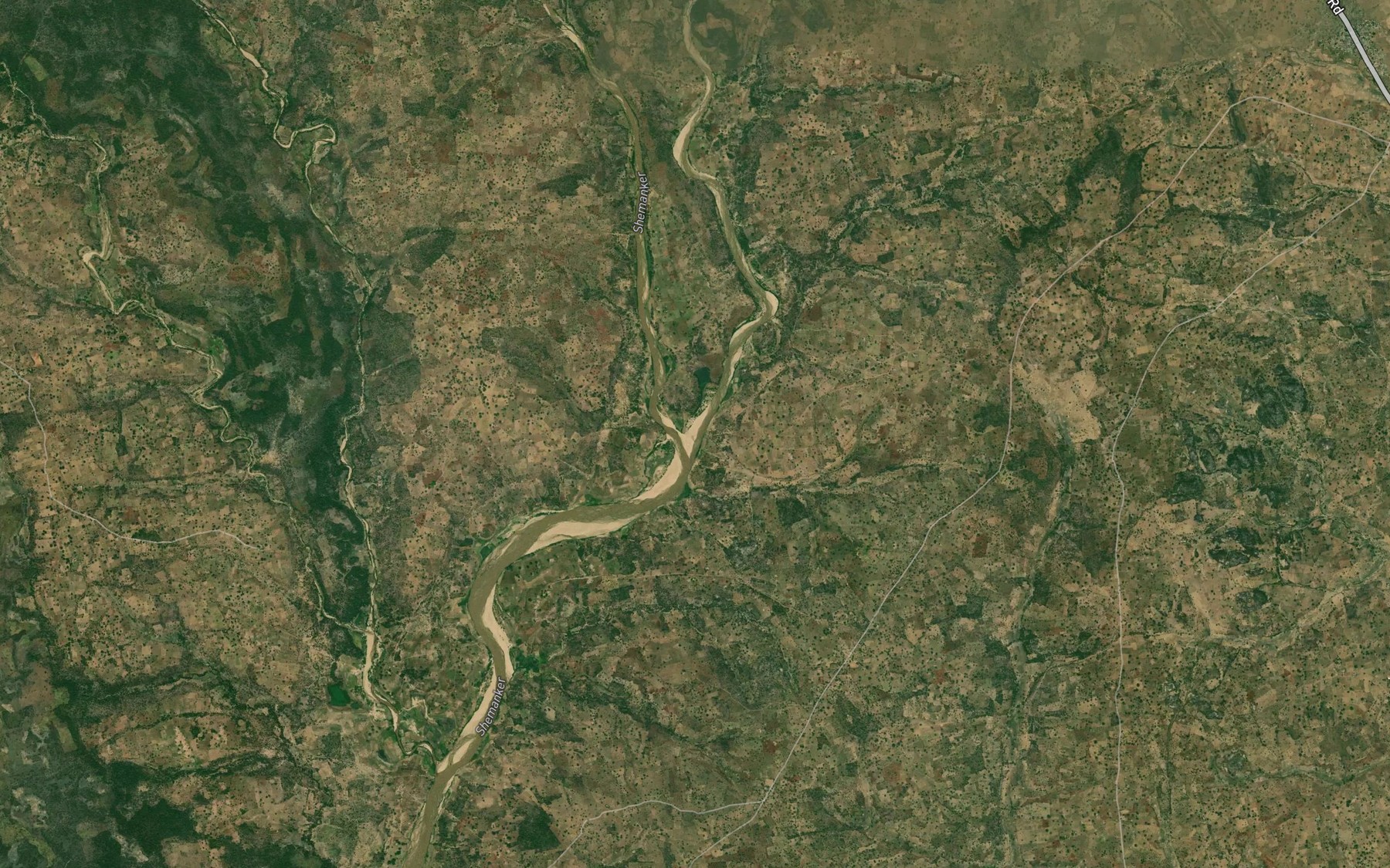 Satellite map of the River Keleng