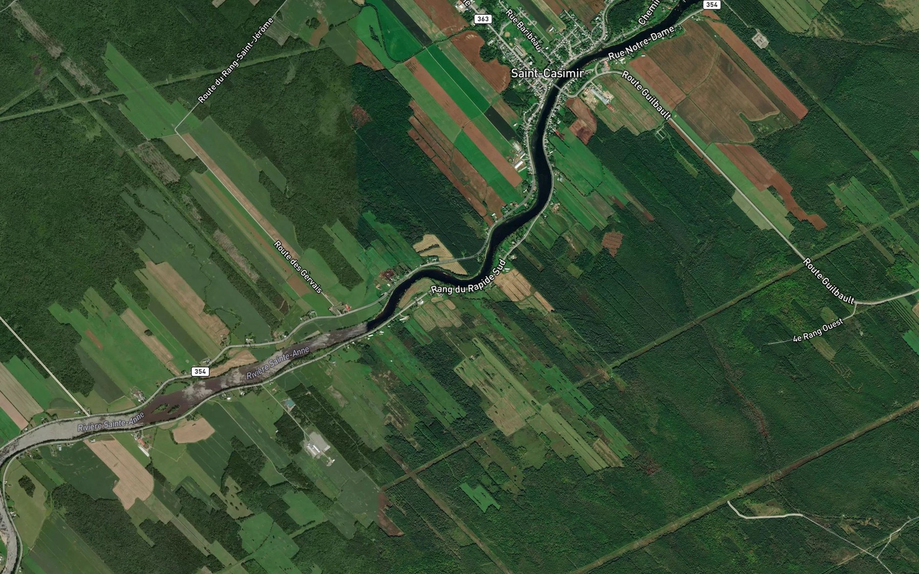 Satellite map of the Ruisseau Lepine