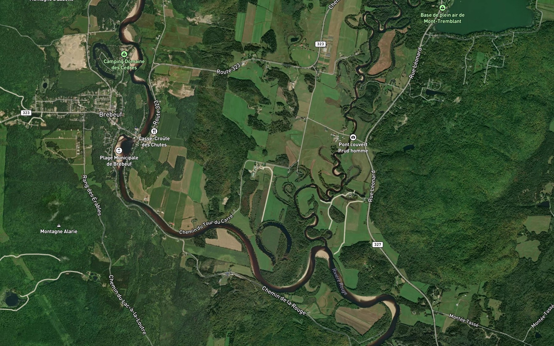 Satellite map of the Cours d'eau des Sources