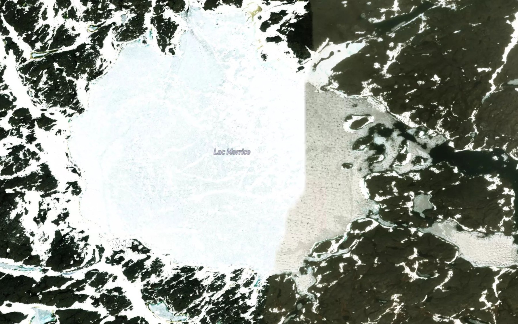 Satellite map of the Lac Morrice