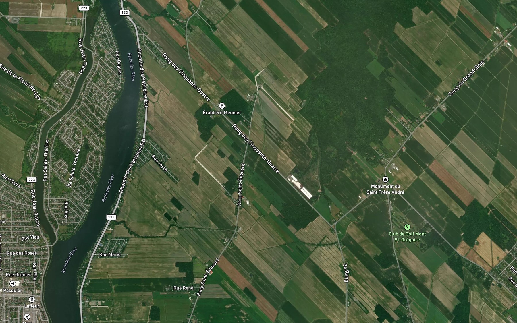 Satellite map of the Ruisseau Dumas