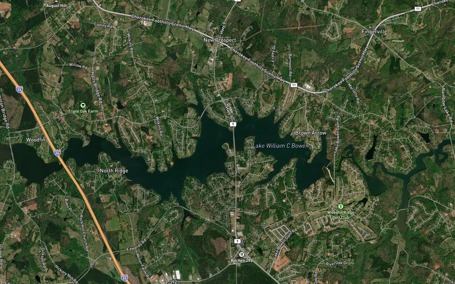 Satellite map of the Anchor Park