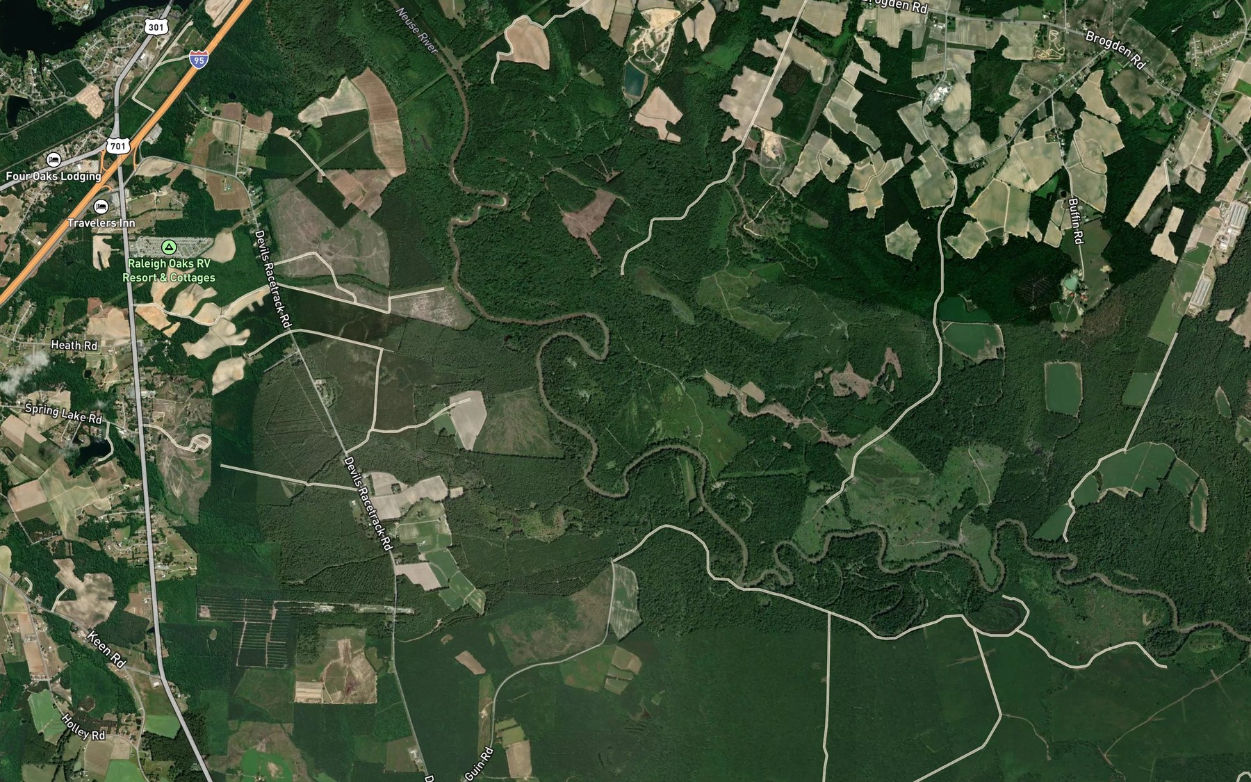 Satellite map of the Sage Pond