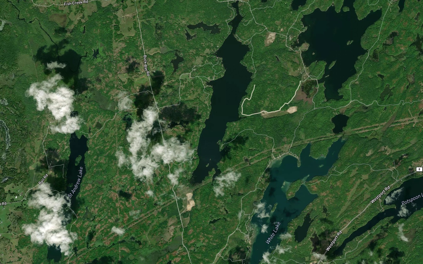 Satellite map of the Buck Bay