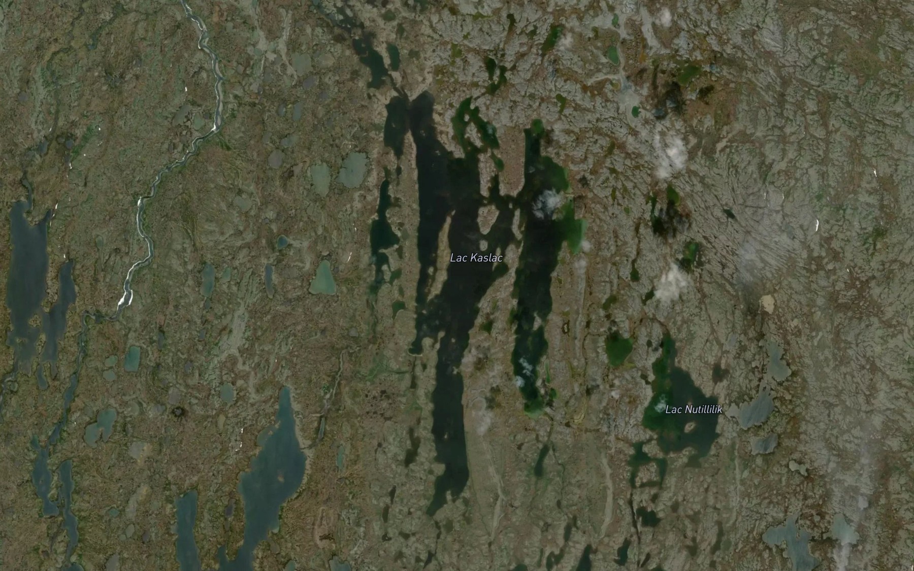 Satellite map of the Lac Kaslac