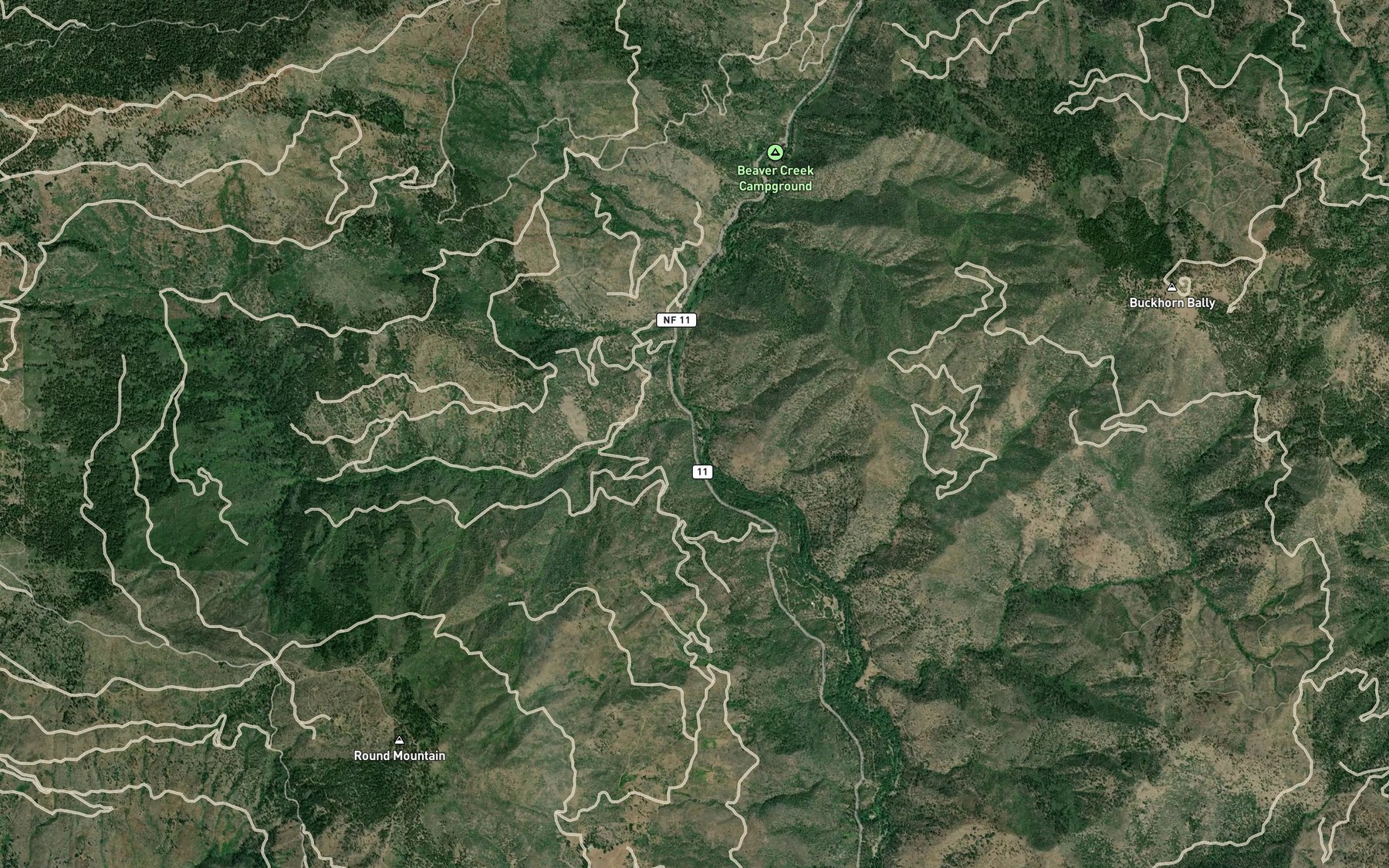 Satellite map of the Dutch Creek