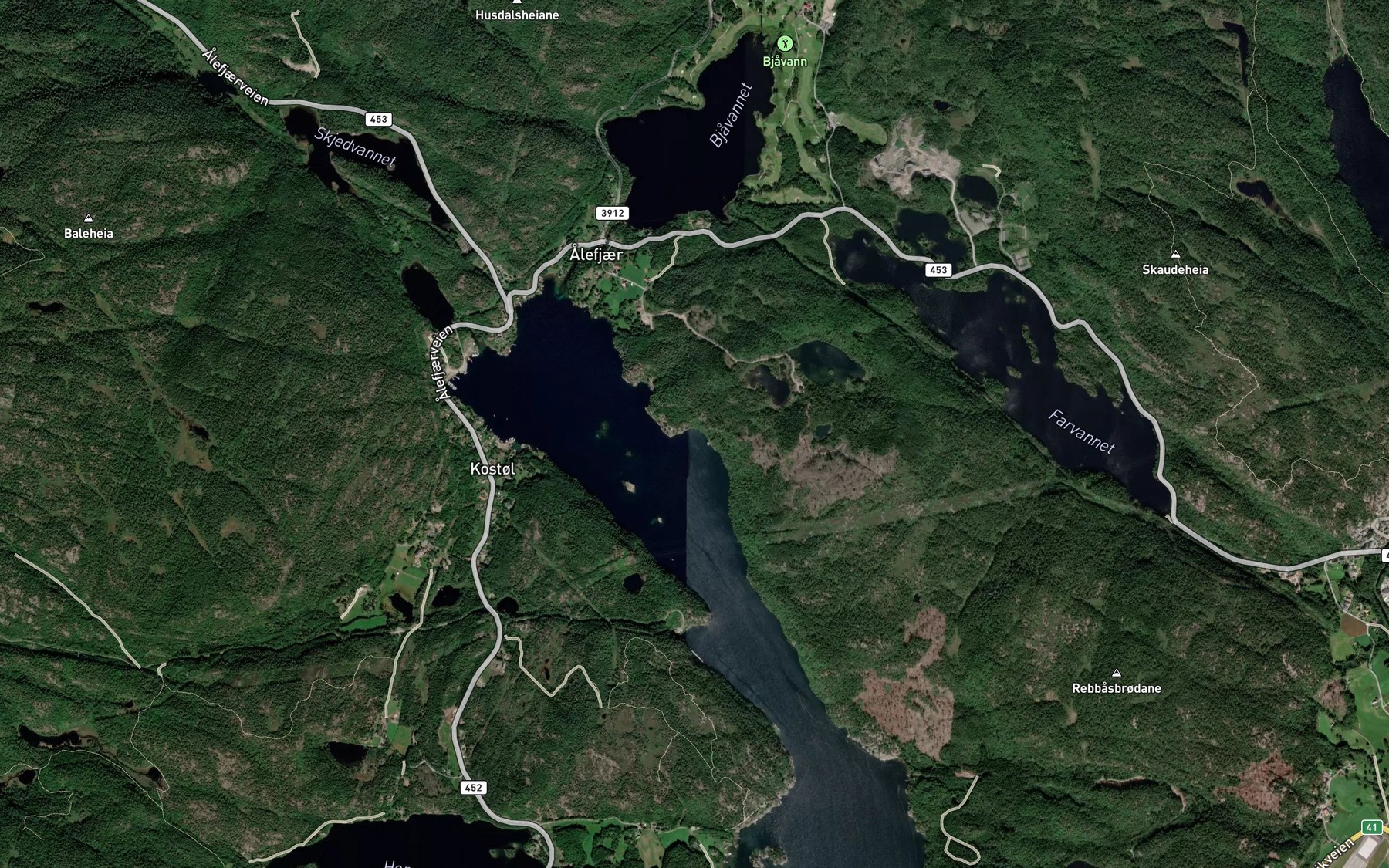 Satellite map of the Breivika
