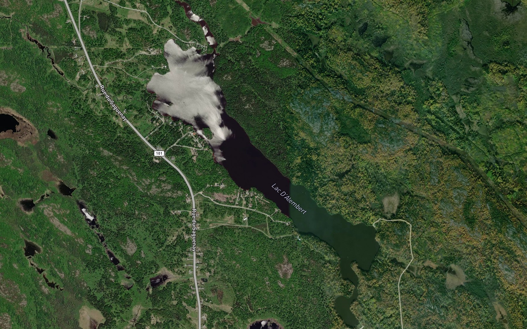 Satellite map of the Lac D'Alembert