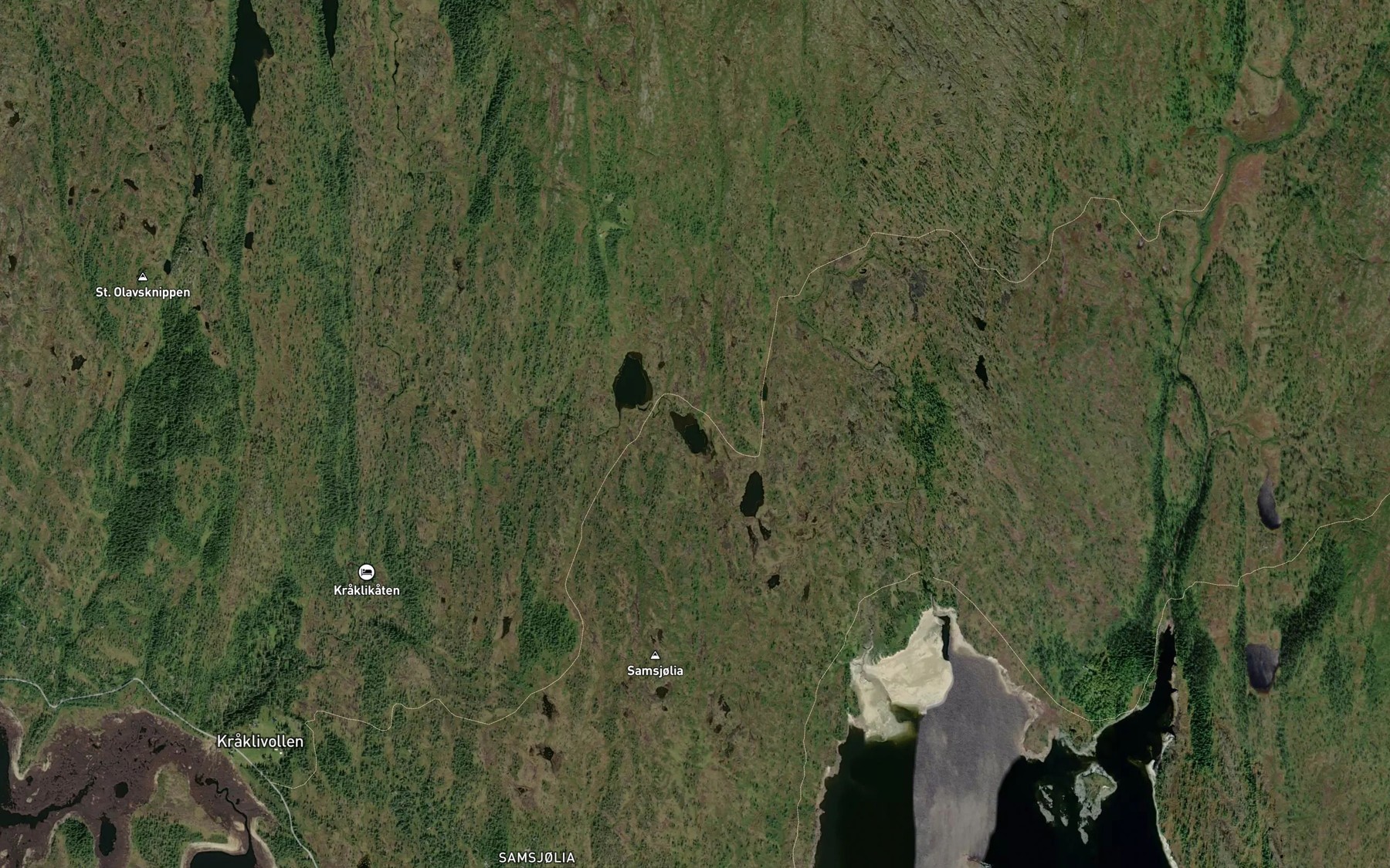 Satellite map of the Rundtjornin