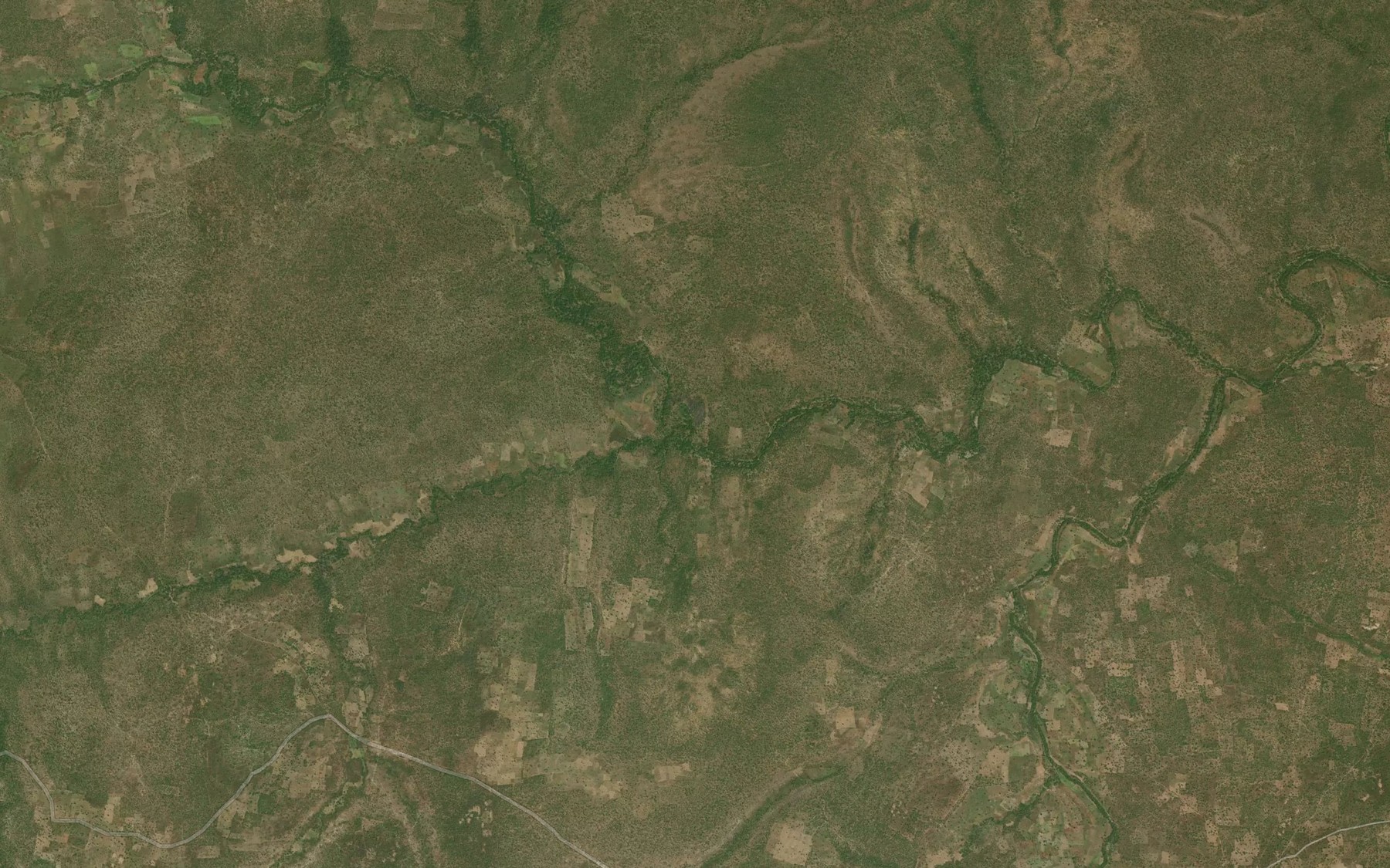 Satellite map of the River Wane