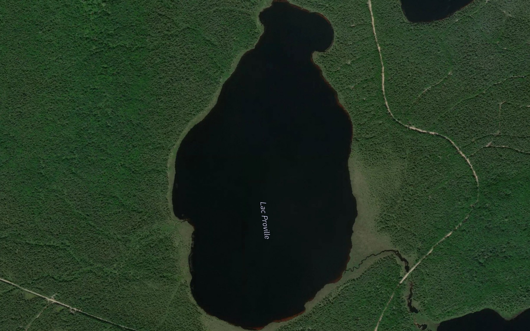 Satellite map of the Lac Proville
