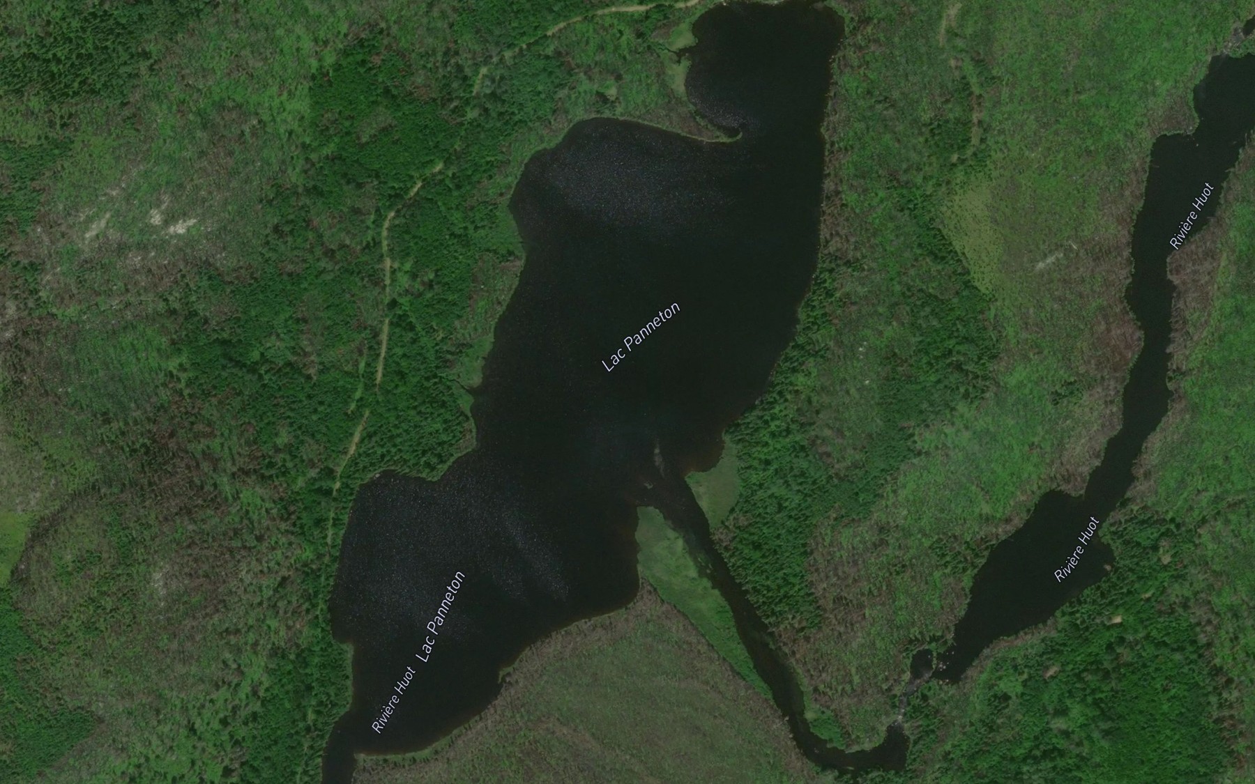 Satellite map of the Lac Panneton