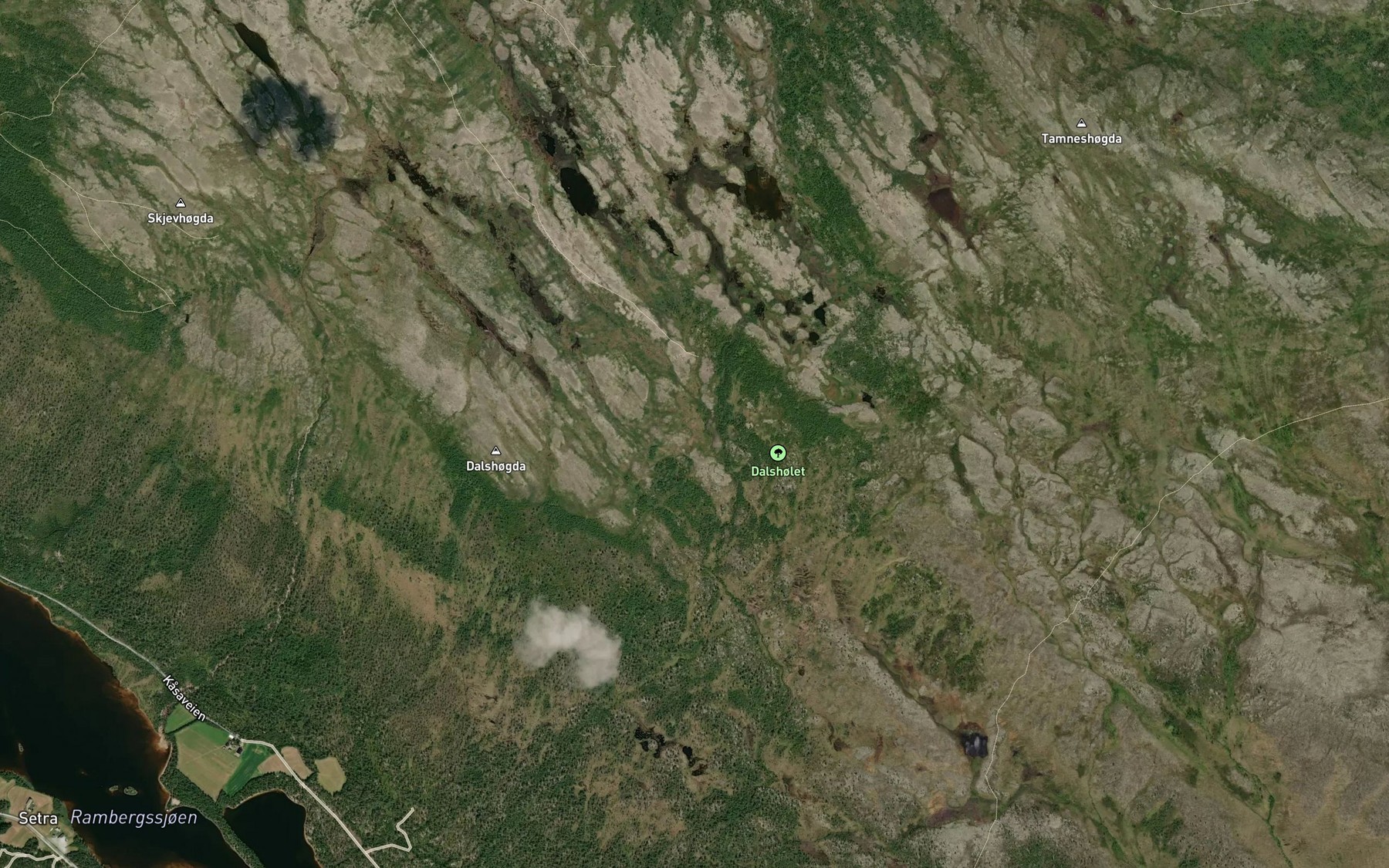 Satellite map of the Dalsholet