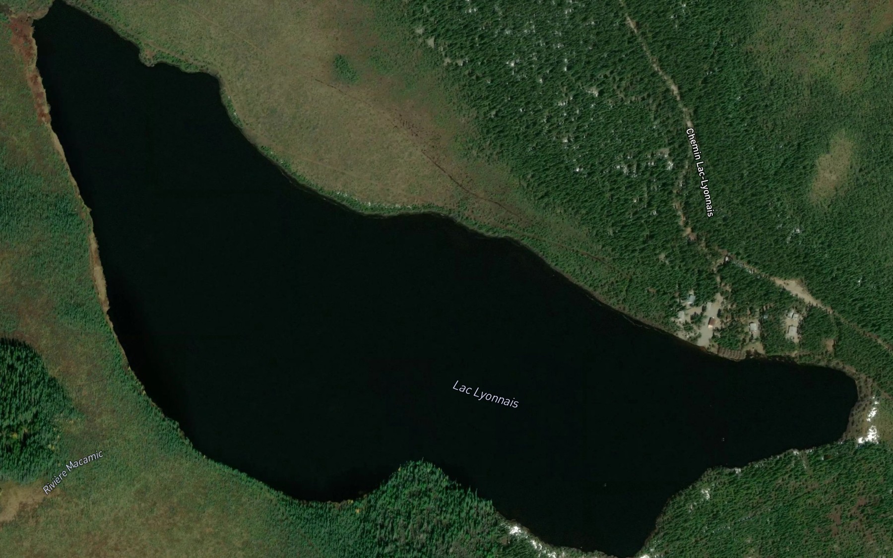 Satellite map of the Lac Lyonnais