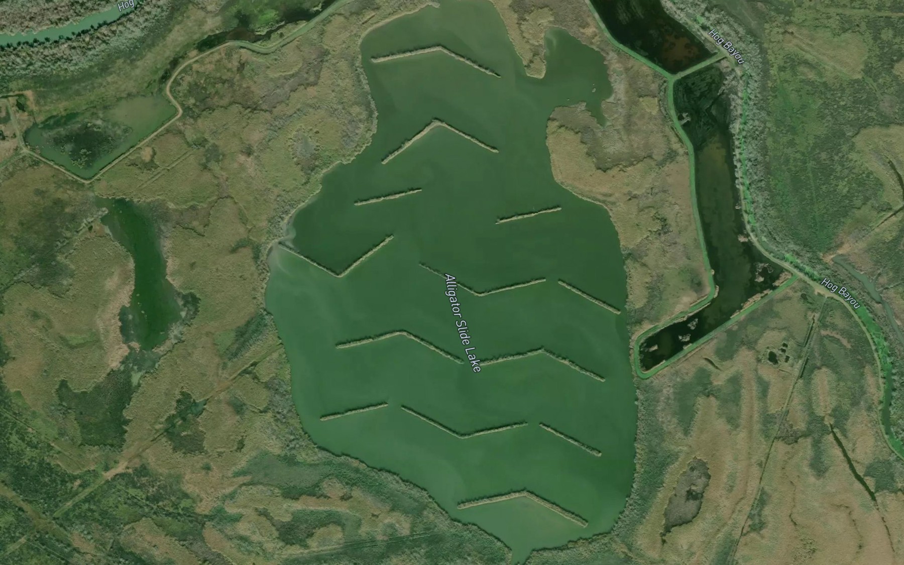 Satellite map of the Alligator Slide Lake