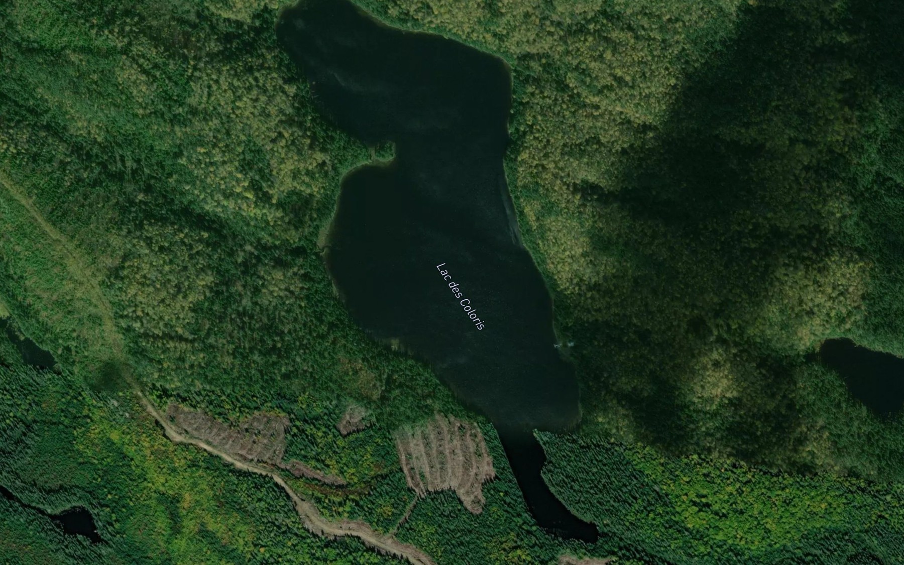 Satellite map of the Lac des Coloris