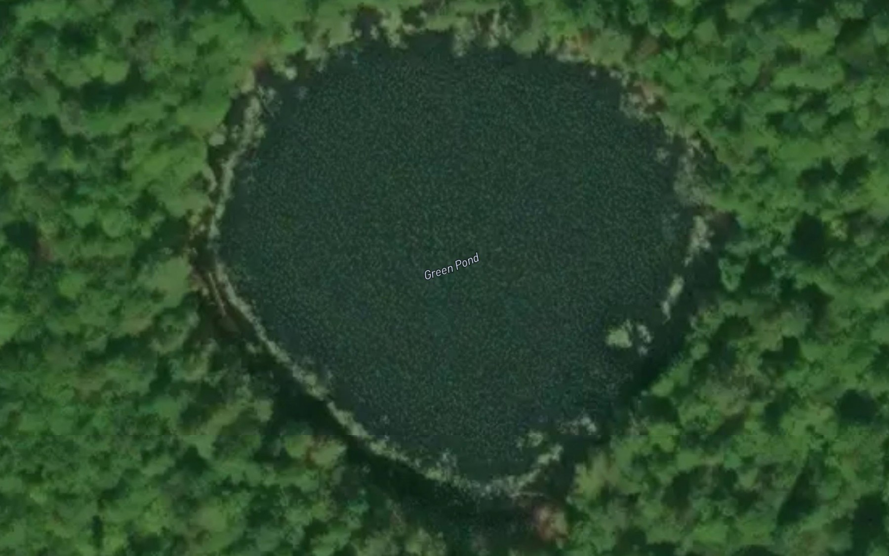 Satellite map of the Green Pond