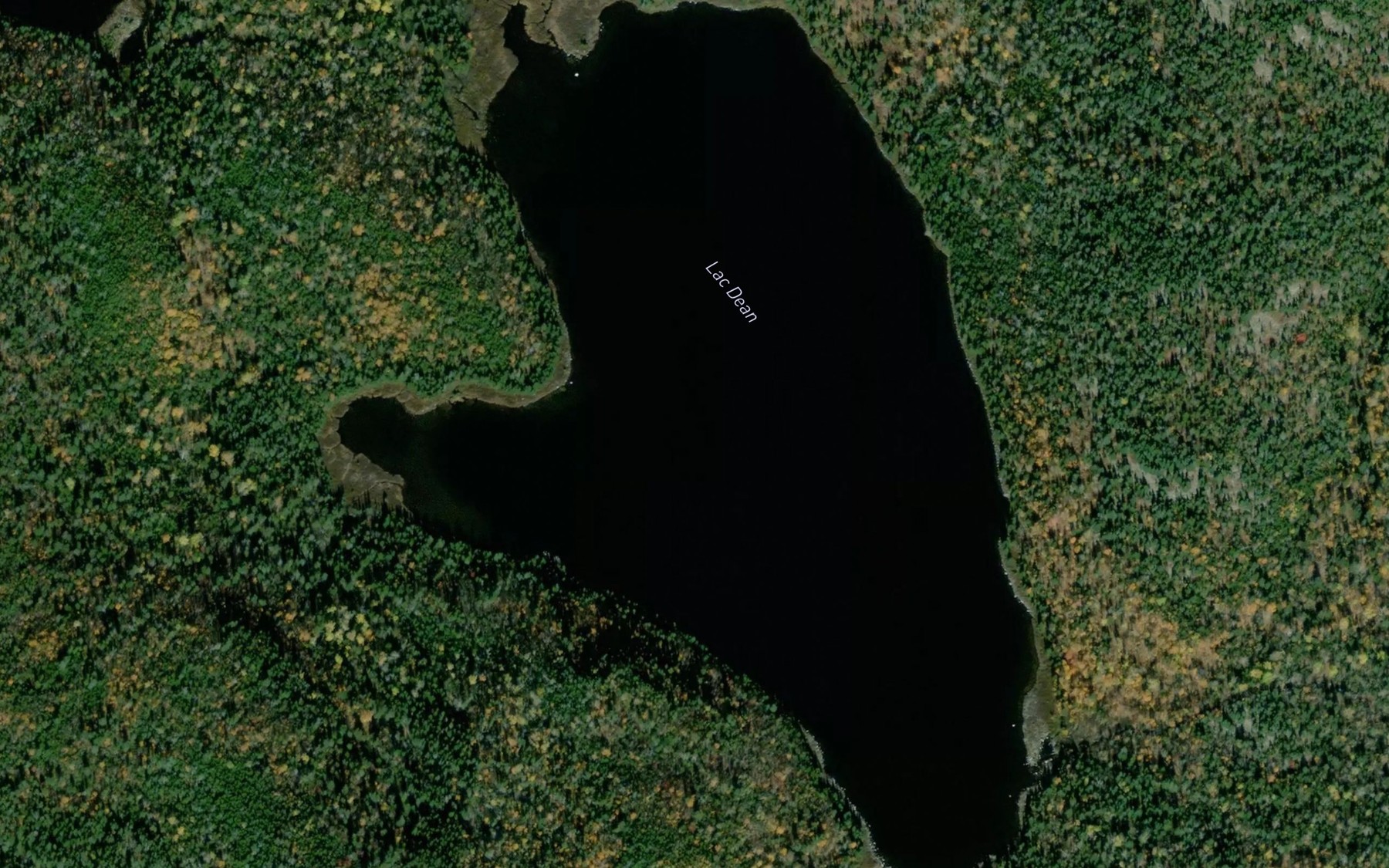 Satellite map of the Lac Dean