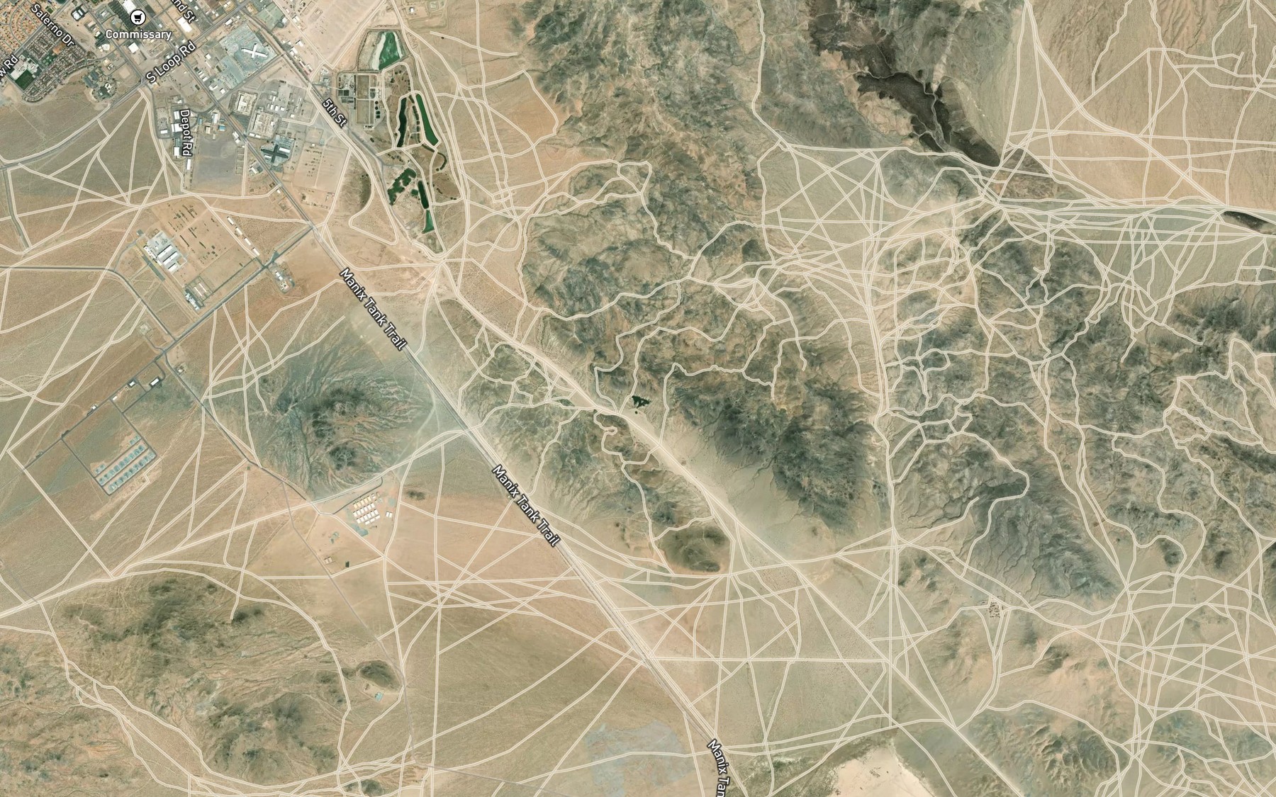 Satellite map of the Garlic Spring