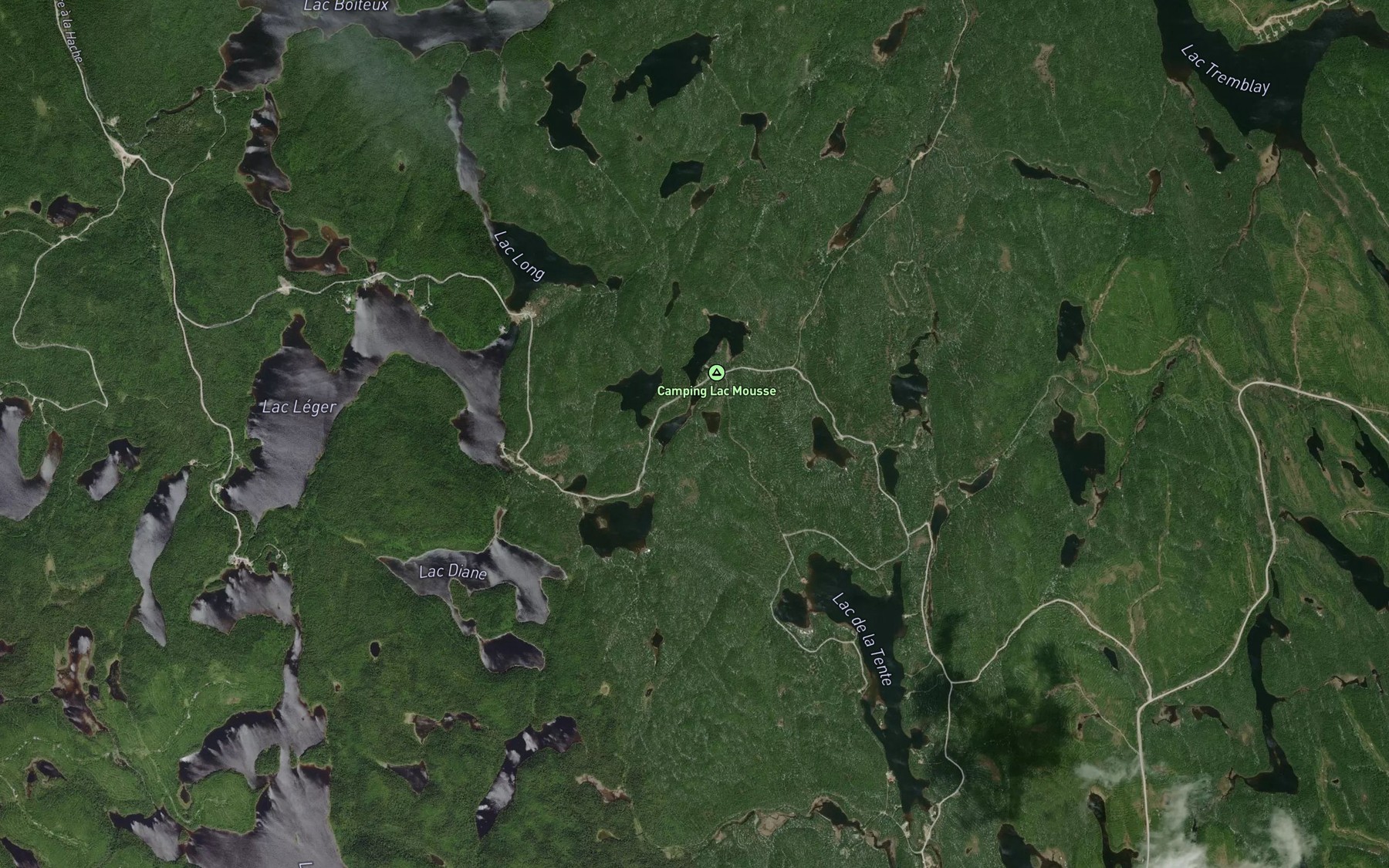 Satellite map of the Lac Delicat