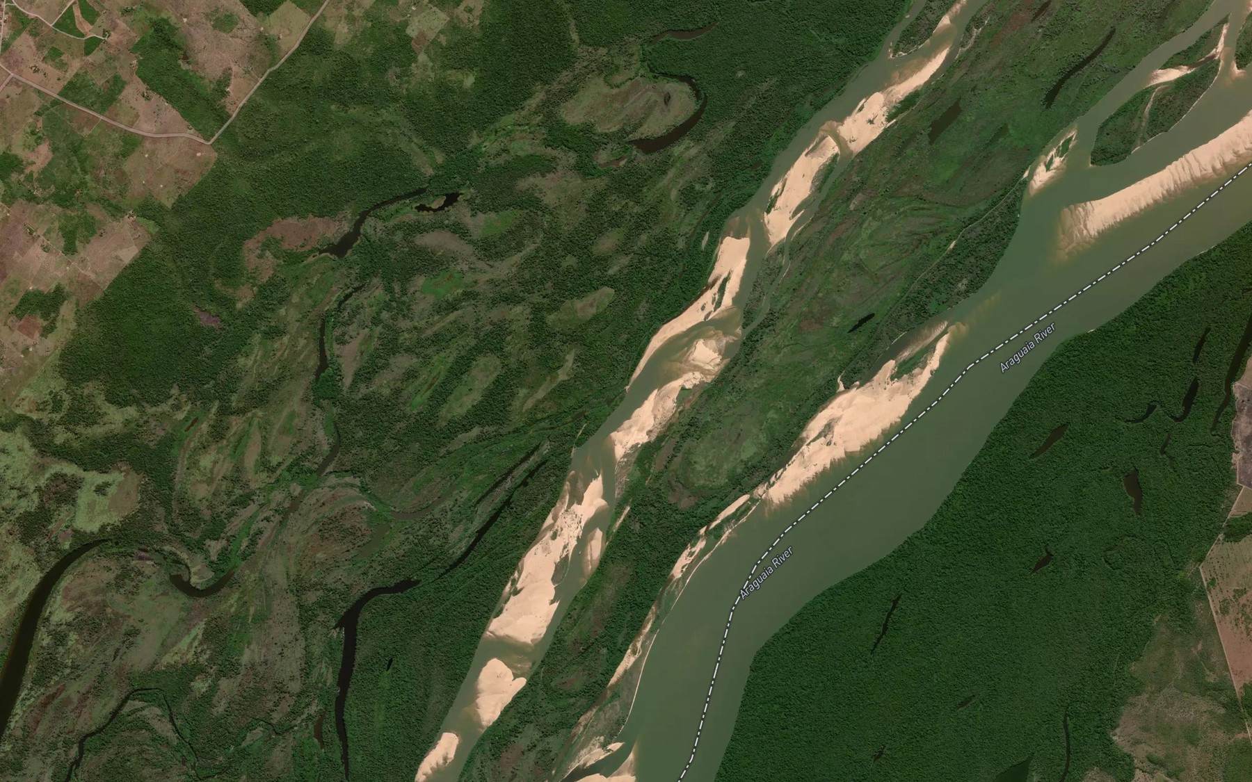 Satellite map of the Ribeirao Gameleira