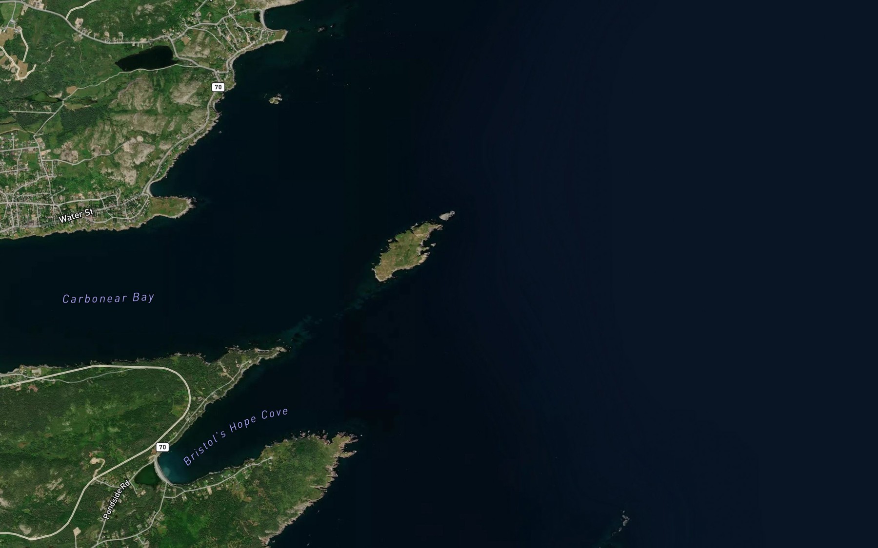 Satellite map of the Cannon Cove