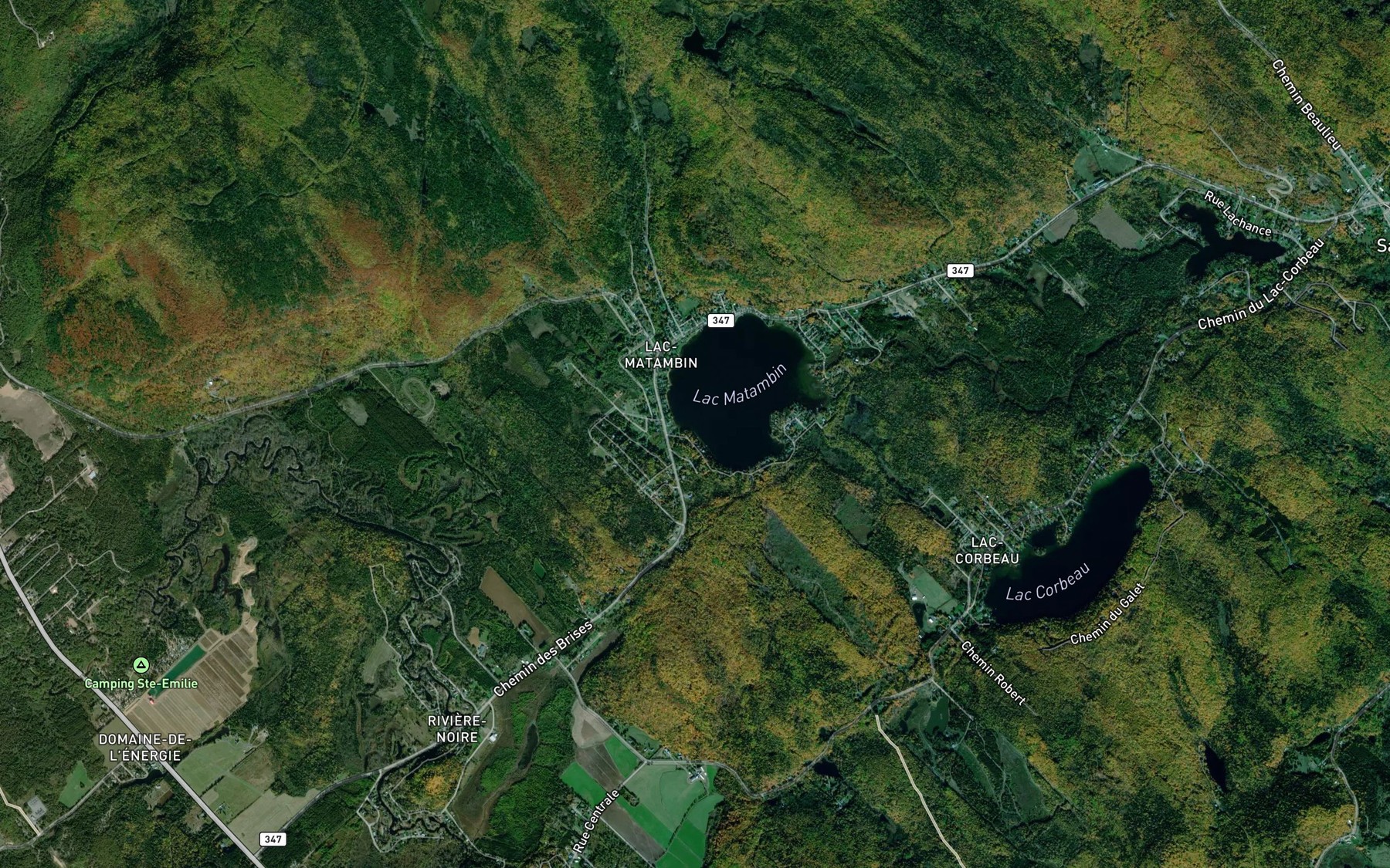 Satellite map of the Cours d'eau Frappier