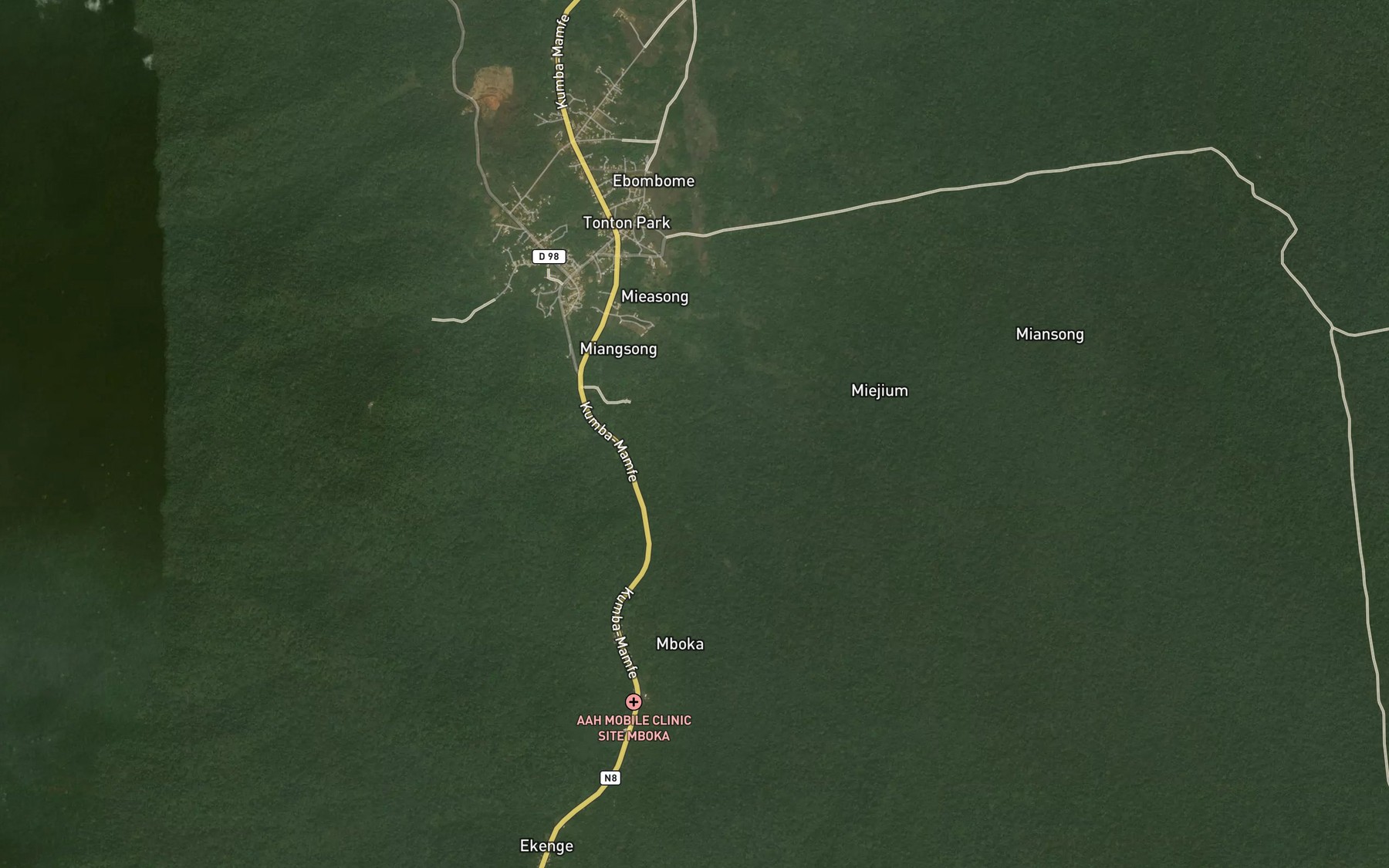 Satellite map of the Ohope Mamtue