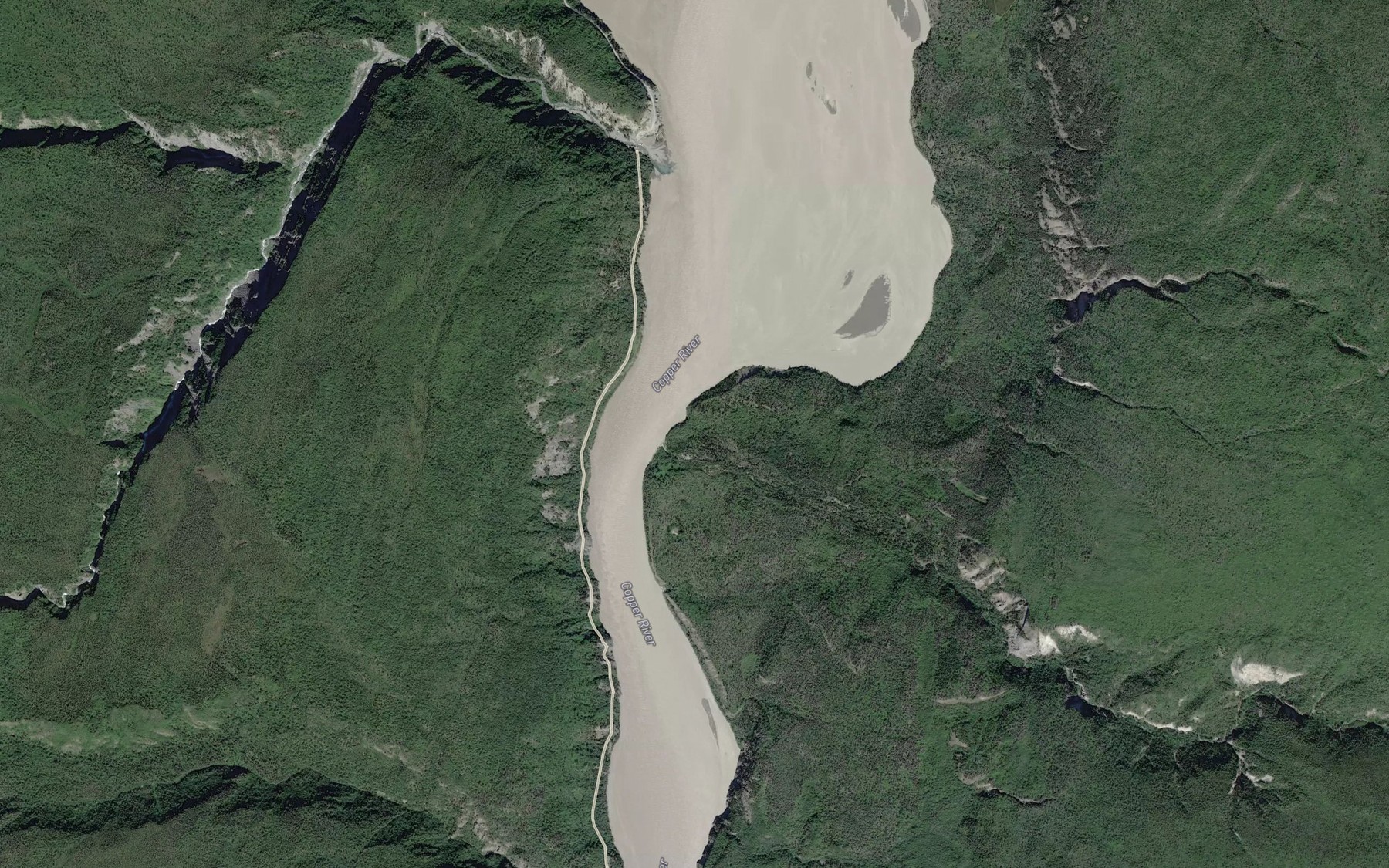 Satellite map of the Taral Creek