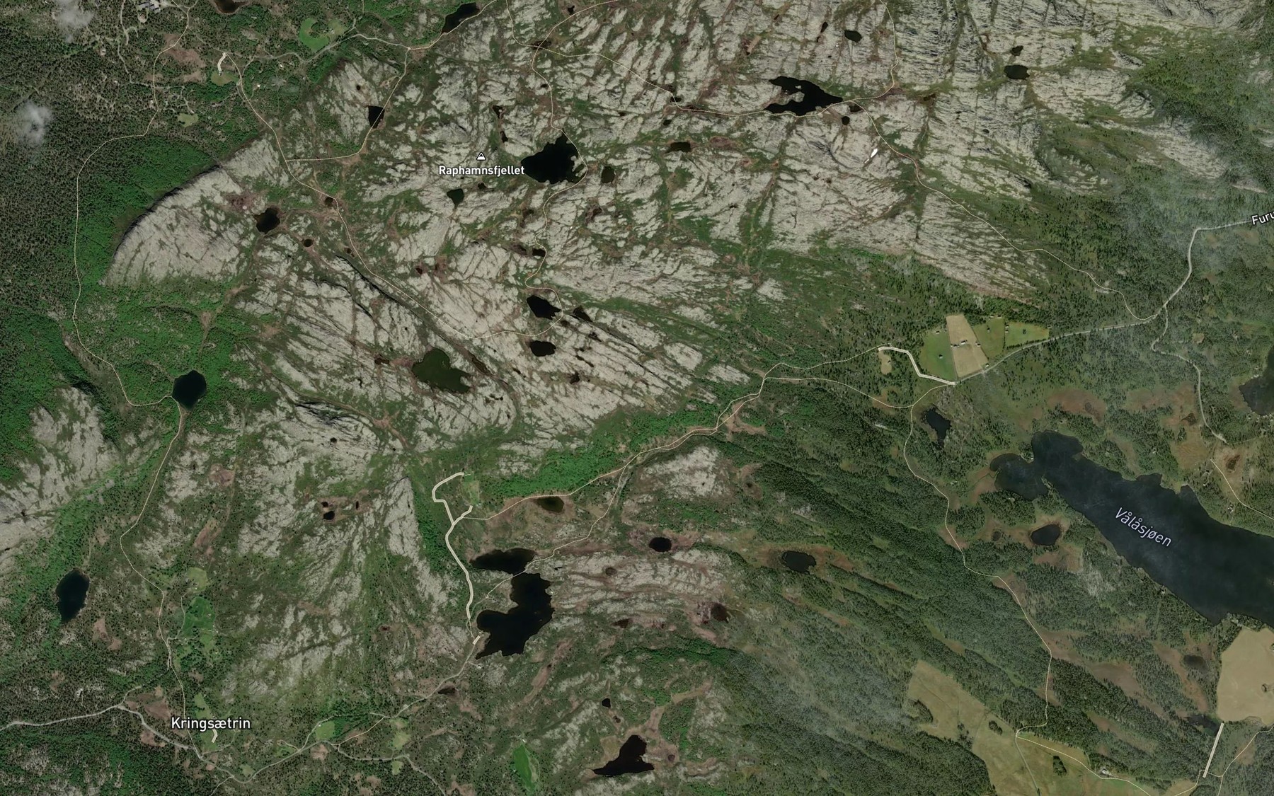 Satellite map of the Jomfrubekken