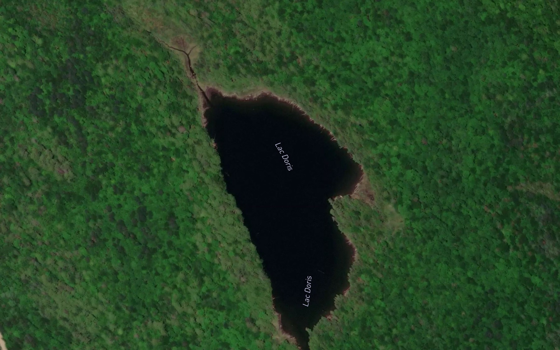 Satellite map of the Lac Doris
