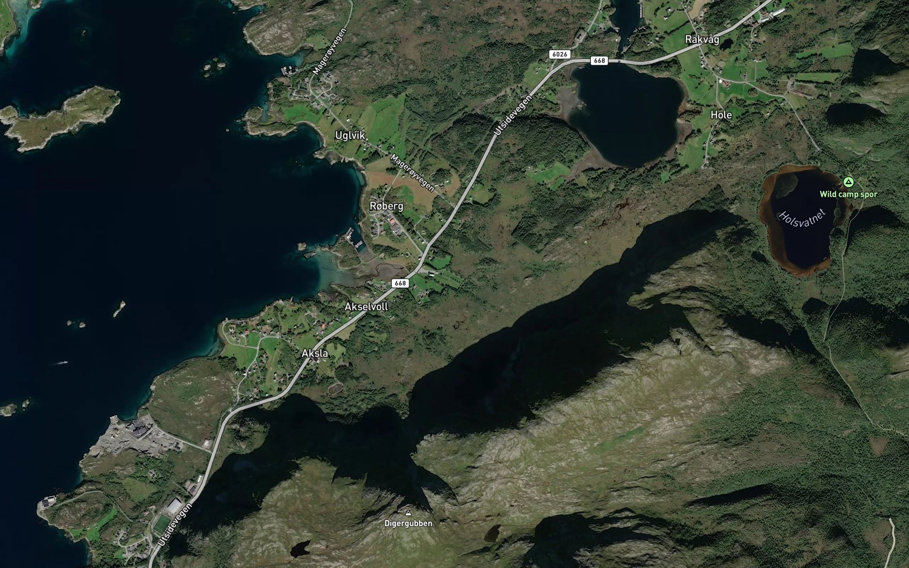 Satellite map of the Kyrkjeelva
