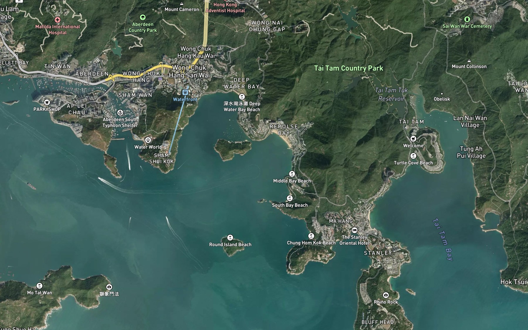 Satellite map of the Tsin Shui Wan