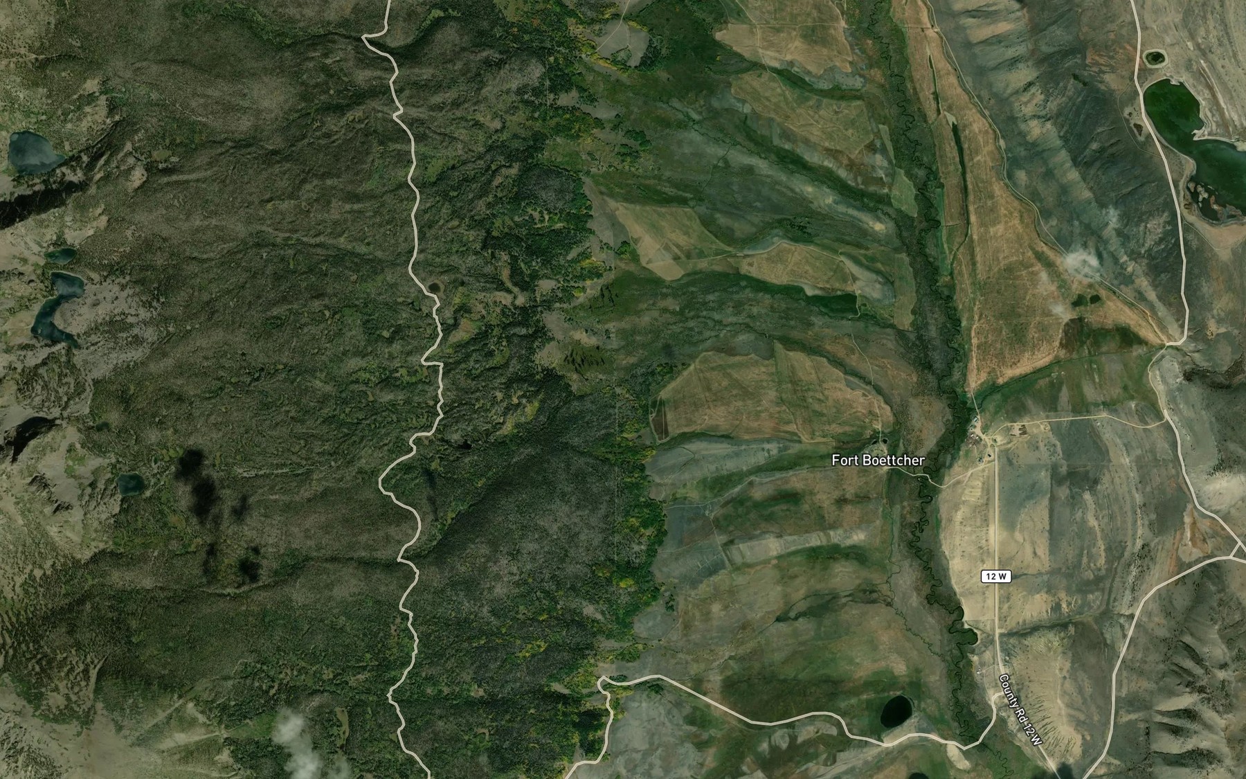 Satellite map of the Mable Dow Ditch