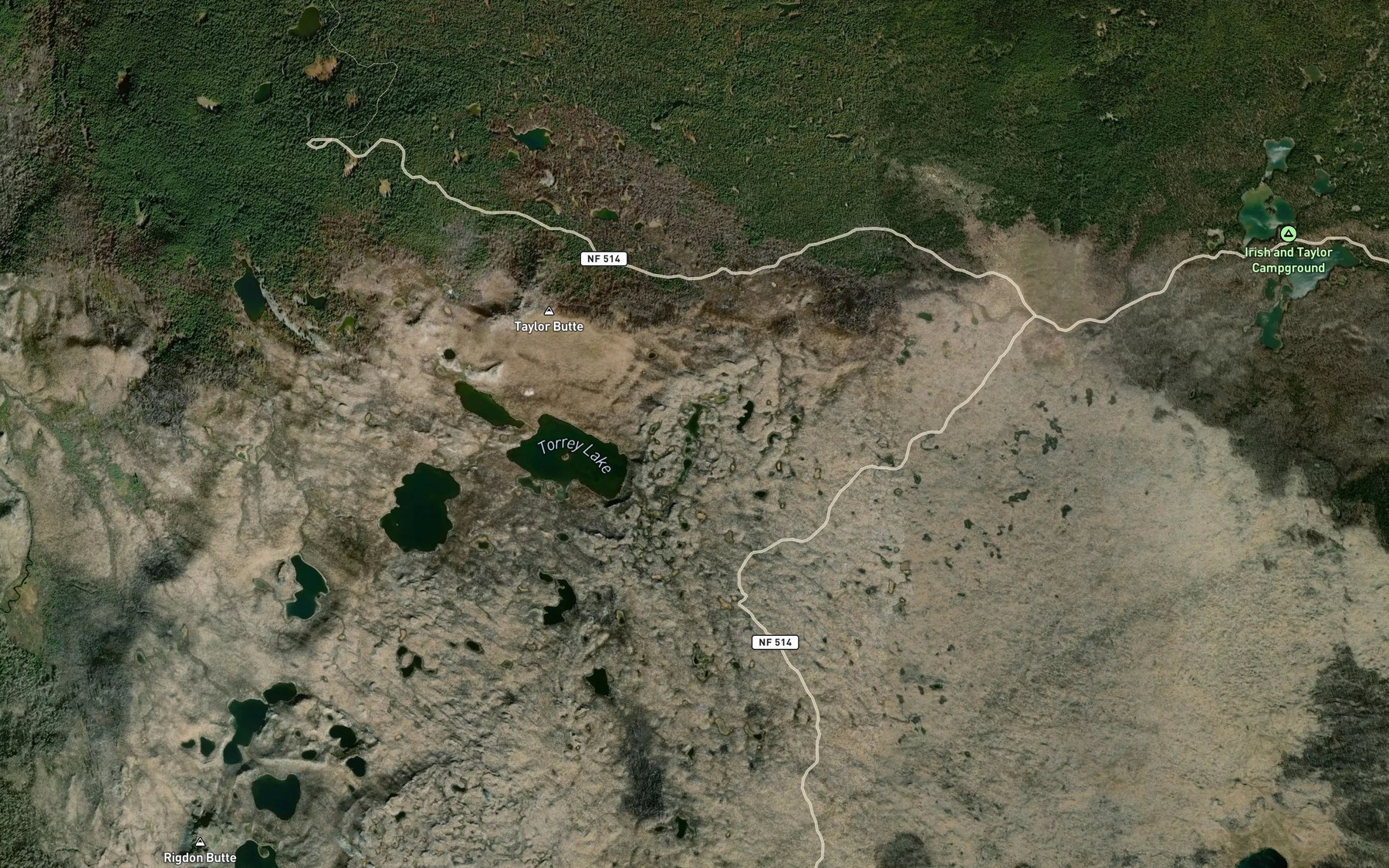 Satellite map of the North Torrey Lake