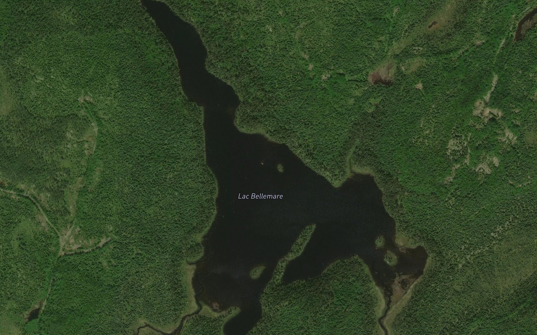 Satellite map of the Lac Bellemare